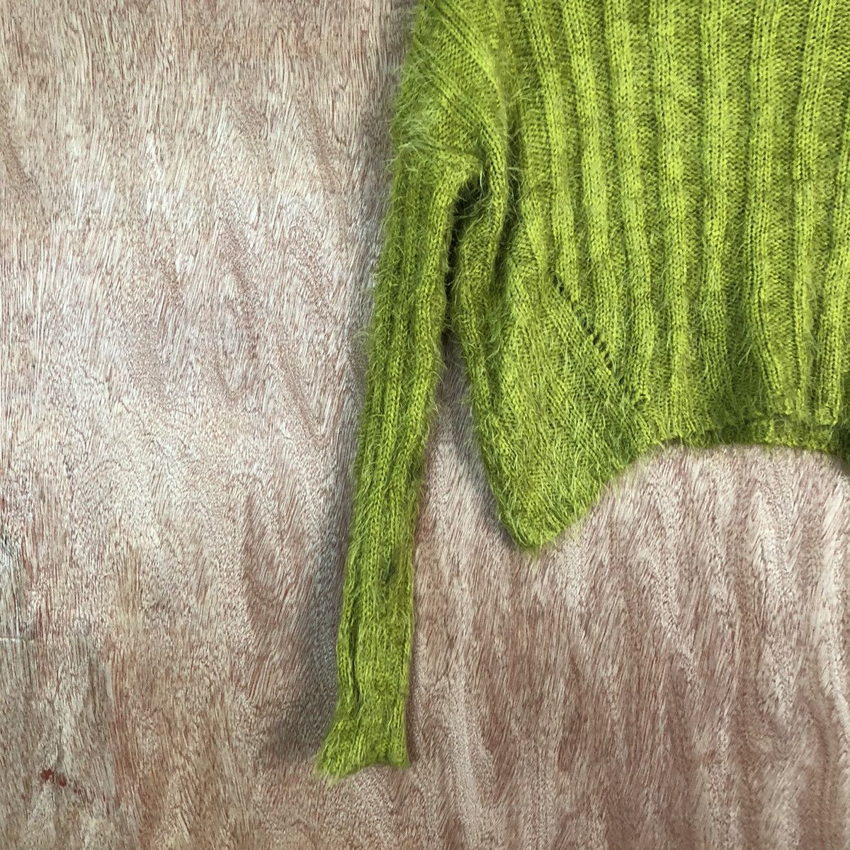 Homespun Knitwear Chille Light Green Mohair Shag Shaggy Knitwear Size US M / EU 48-50 / 2 - 6 Thumbnail