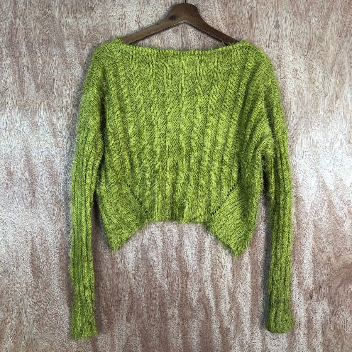 Homespun Knitwear Chille Light Green Mohair Shag Shaggy Knitwear Size US M / EU 48-50 / 2 - 8 Thumbnail