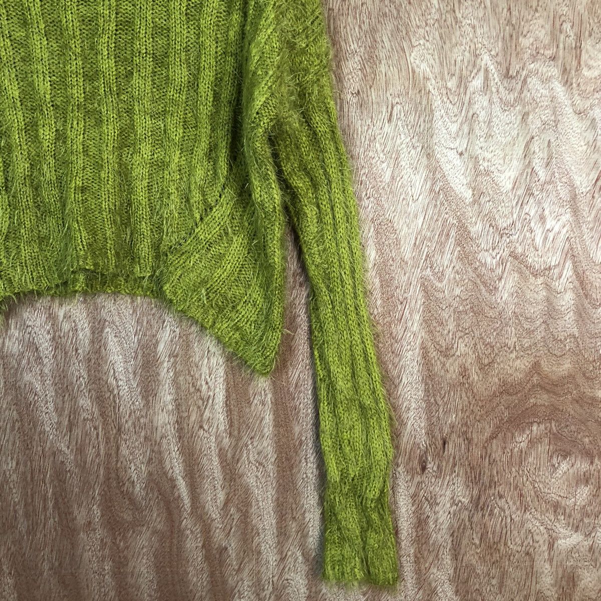 Homespun Knitwear Chille Light Green Mohair Shag Shaggy Knitwear Size US M / EU 48-50 / 2 - 4 Thumbnail