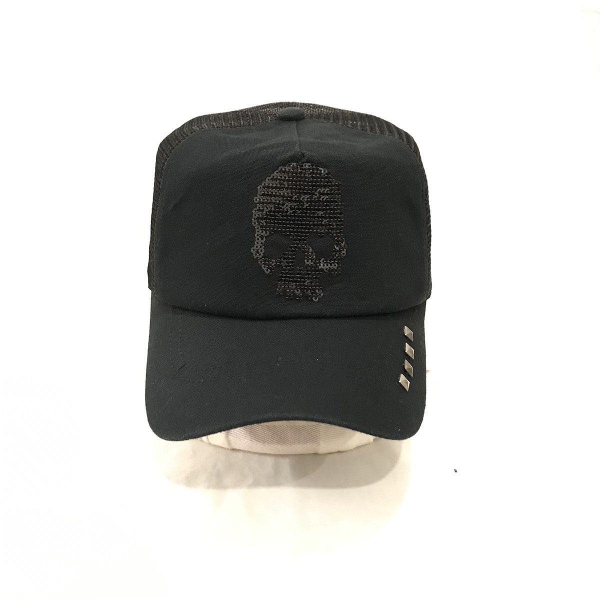 Designer Custom Culture Skull Logo Punk Style Trucker Hats Caps Size ONE SIZE - 3 Thumbnail