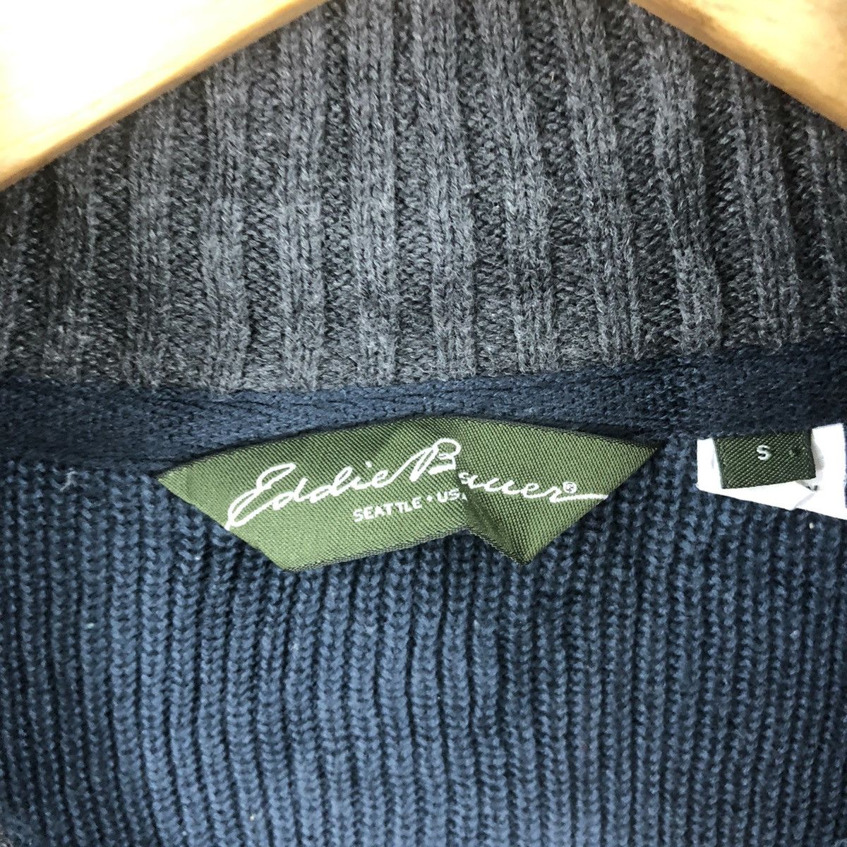 Eddie Bauer Eddie Bauer Zipper Turtle neck Faded Dark Blue Sweater #014 Size US M / EU 48-50 / 2 - 5 Thumbnail