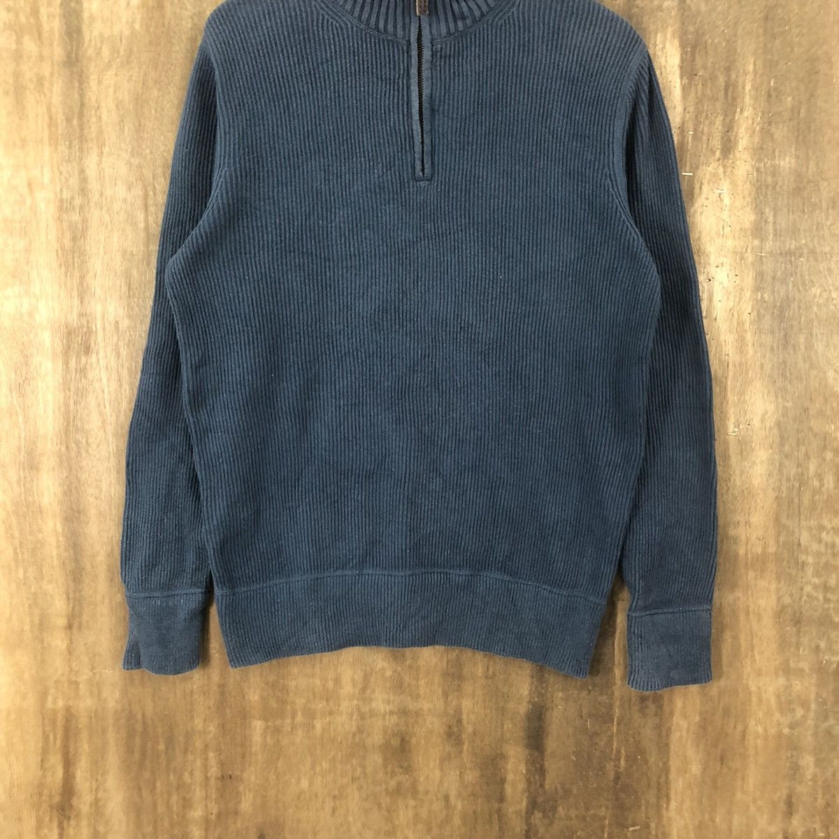 Eddie Bauer Eddie Bauer Zipper Turtle neck Faded Dark Blue Sweater #014 Size US M / EU 48-50 / 2 - 3 Thumbnail