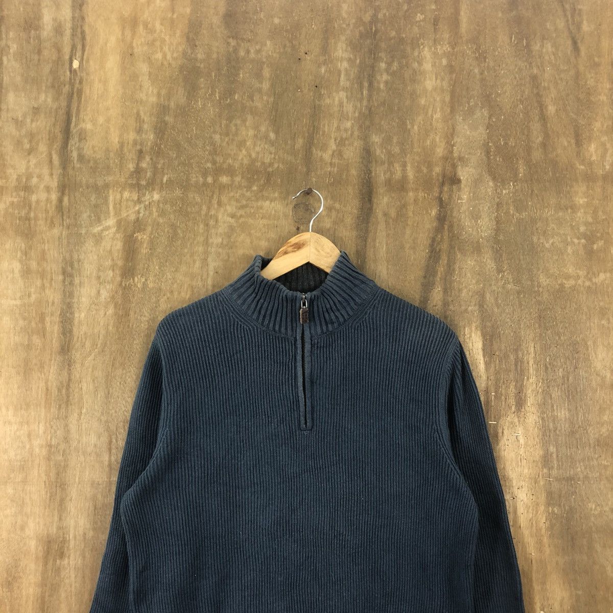 Eddie Bauer Eddie Bauer Zipper Turtle neck Faded Dark Blue Sweater #014 Size US M / EU 48-50 / 2 - 2 Thumbnail
