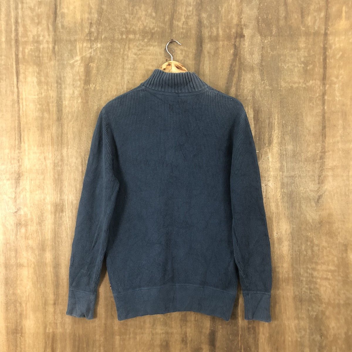 Eddie Bauer Eddie Bauer Zipper Turtle neck Faded Dark Blue Sweater #014 Size US M / EU 48-50 / 2 - 6 Thumbnail