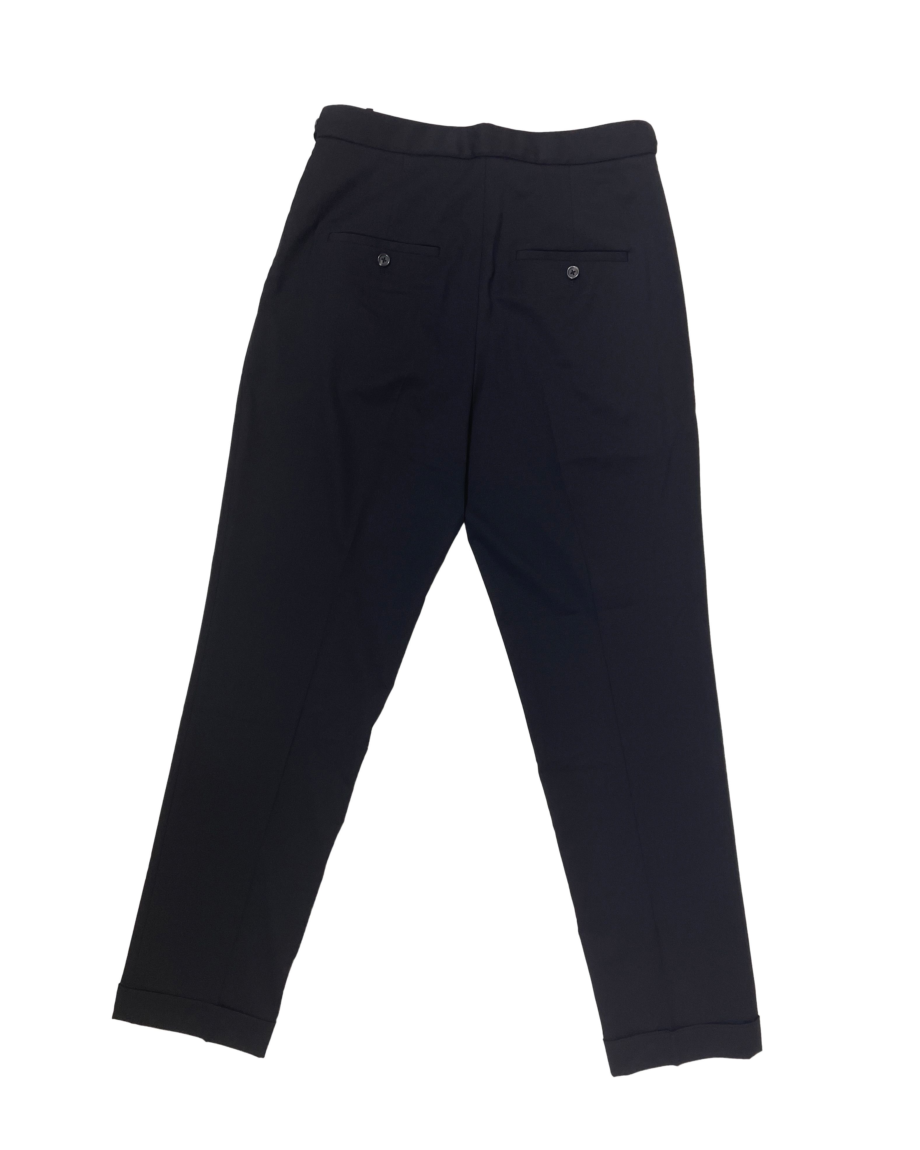 Helmut Lang ⚡️QUICK SALE⚡️Helmut Lang Black Button Pleat Suit Pants Size 28" / US 6 / IT 42 - 2 Thumbnail