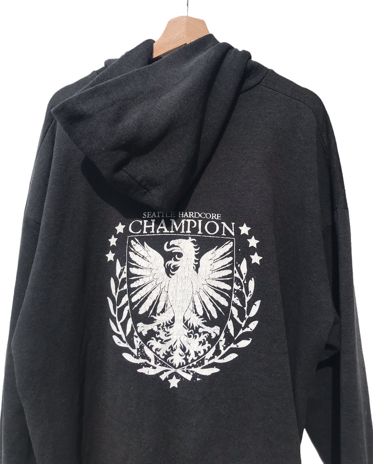 Band Tees × Lee × Vintage Faded VTG Lee x Champion Seattle Hardcore Punk Zip Up Hoodie Size US XXL / EU 58 / 5 - 4 Thumbnail