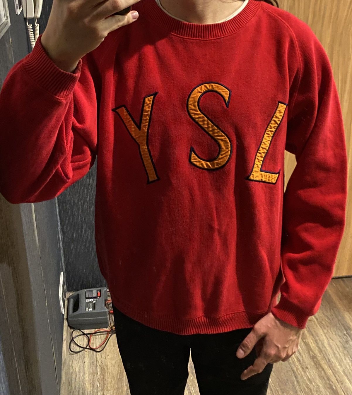 Yves Saint Laurent 🍟 YSL Sweatshirt Big Logo Yves Saint Laurent Vintage Sweater Size US L / EU 52-54 / 3 - 19 Thumbnail