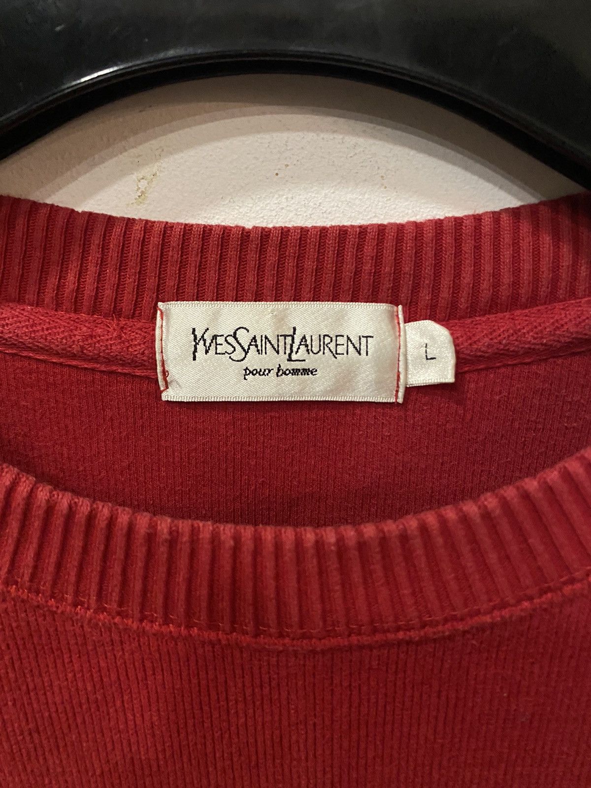 Yves Saint Laurent 🍟 YSL Sweatshirt Big Logo Yves Saint Laurent Vintage Sweater Size US L / EU 52-54 / 3 - 4 Thumbnail