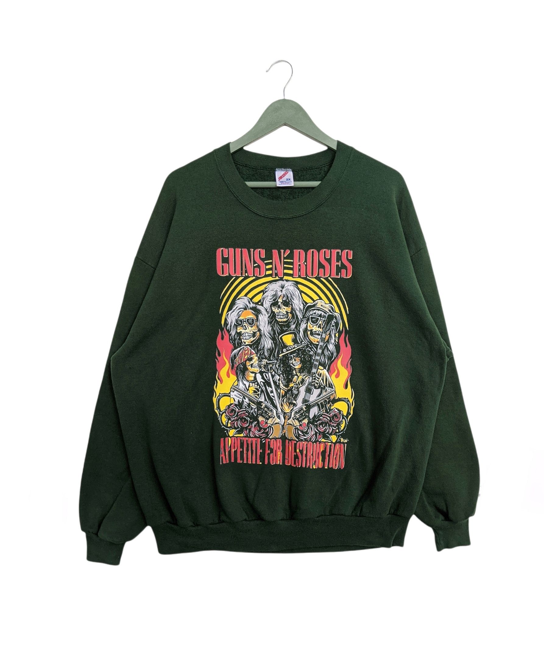 Guns N' Roses Vintage Jerzees Guns N' Roses Print Sweatshirt Size US XXL / EU 58 / 5 - 1 Thumbnail