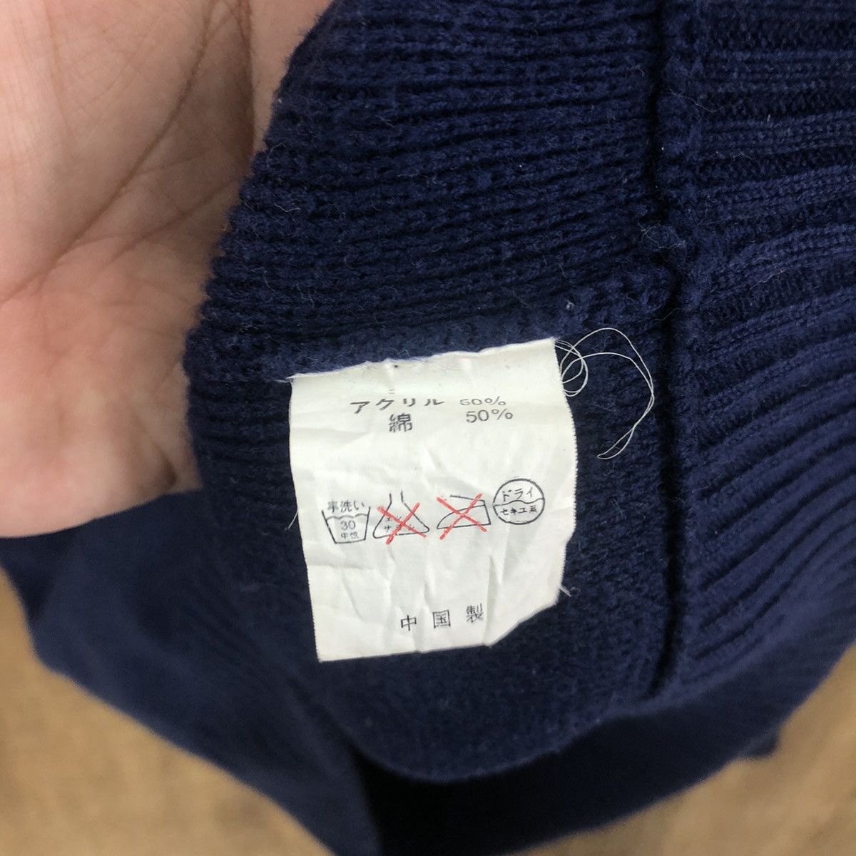 Aran Isles Knitwear × Japanese Brand × Vintage Gordon And Smitch Zipper Dark Blue Sweater Knitwear #017 Size US M / EU 48-50 / 2 - 7 Thumbnail