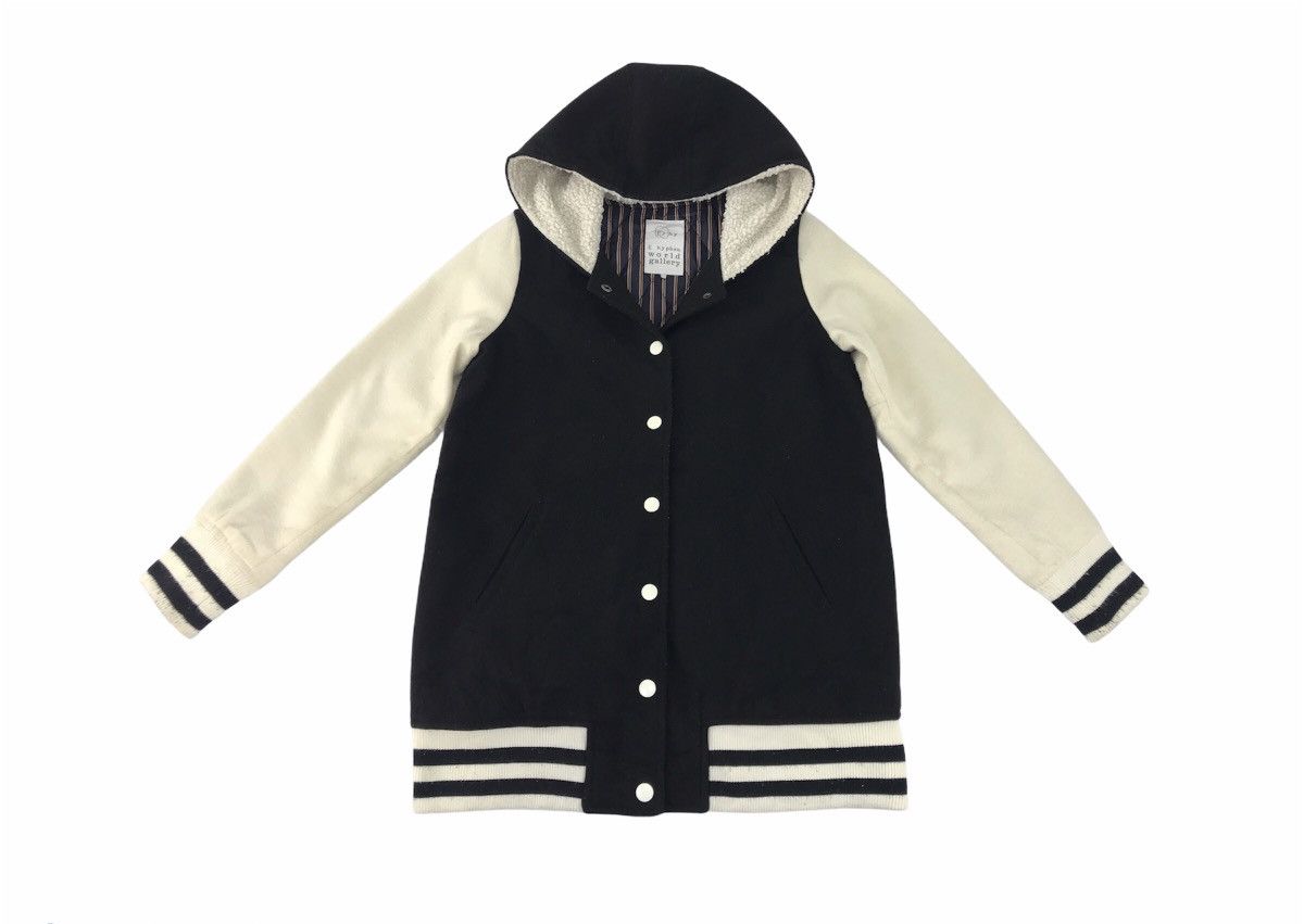 Japanese Brand Vtg E hypheno Versity Jacket Hoodie Woll Quilted Inner Size US M / EU 48-50 / 2 - 1 Thumbnail
