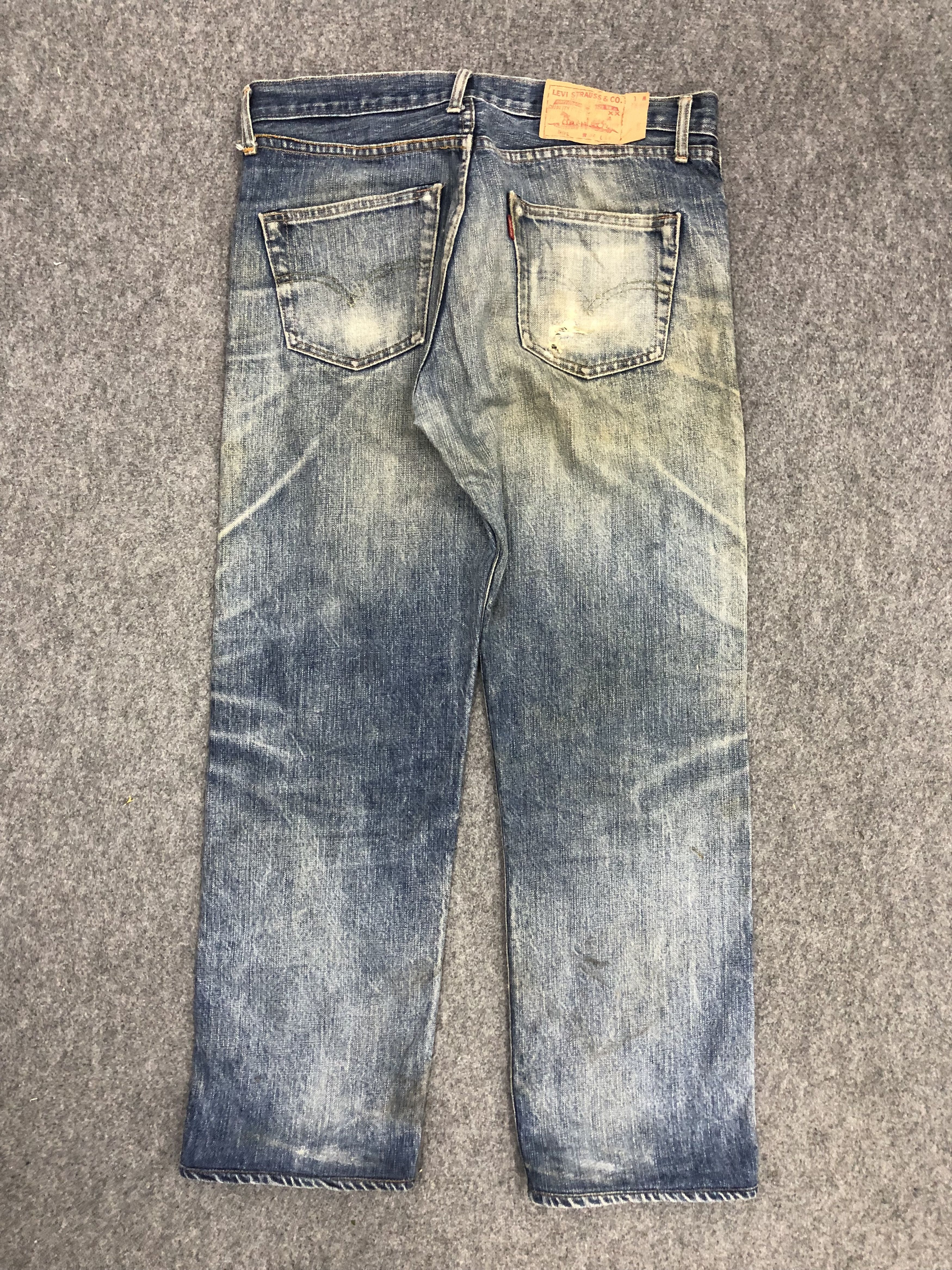 Levi's Vintage 90s Levis 501 Faded Blue Jeans DP1043 Size US 35 - 3 Thumbnail