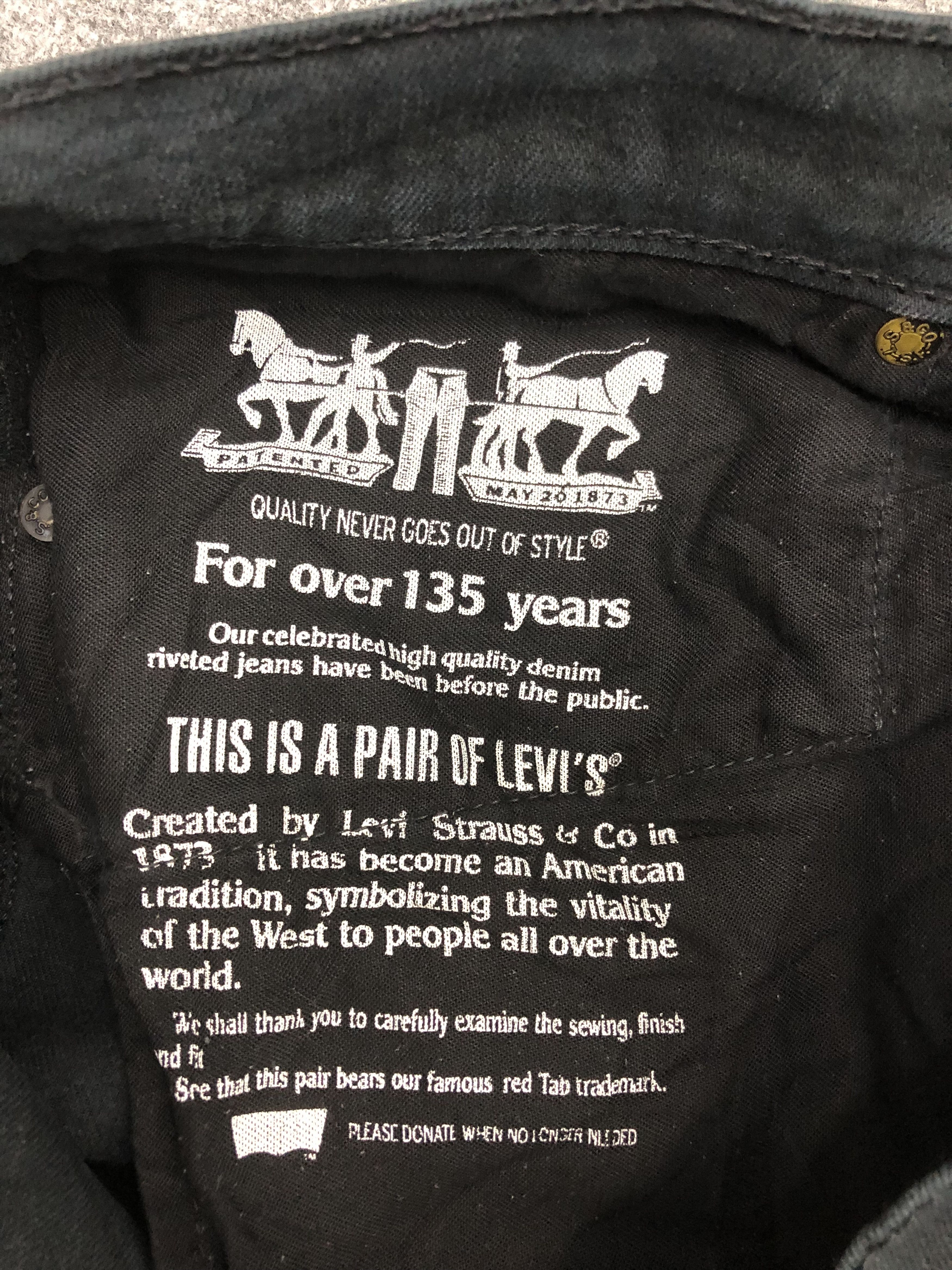 Levi's Vintage Levis 511 Faded Black Jeans DP1040 Size US 37 - 8 Thumbnail