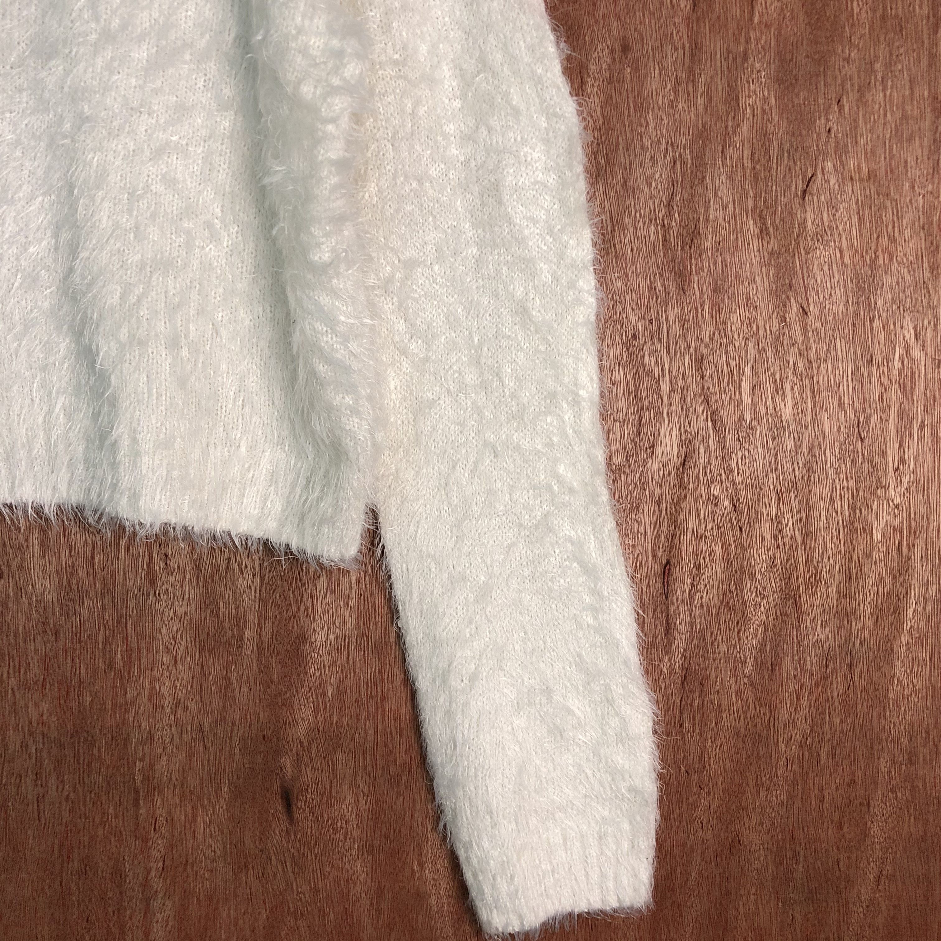 Homespun Knitwear × Japanese Brand × White's Boots Pinky Girl White Long sleeve Mohair Knitwear Size US L / EU 52-54 / 3 - 4 Thumbnail
