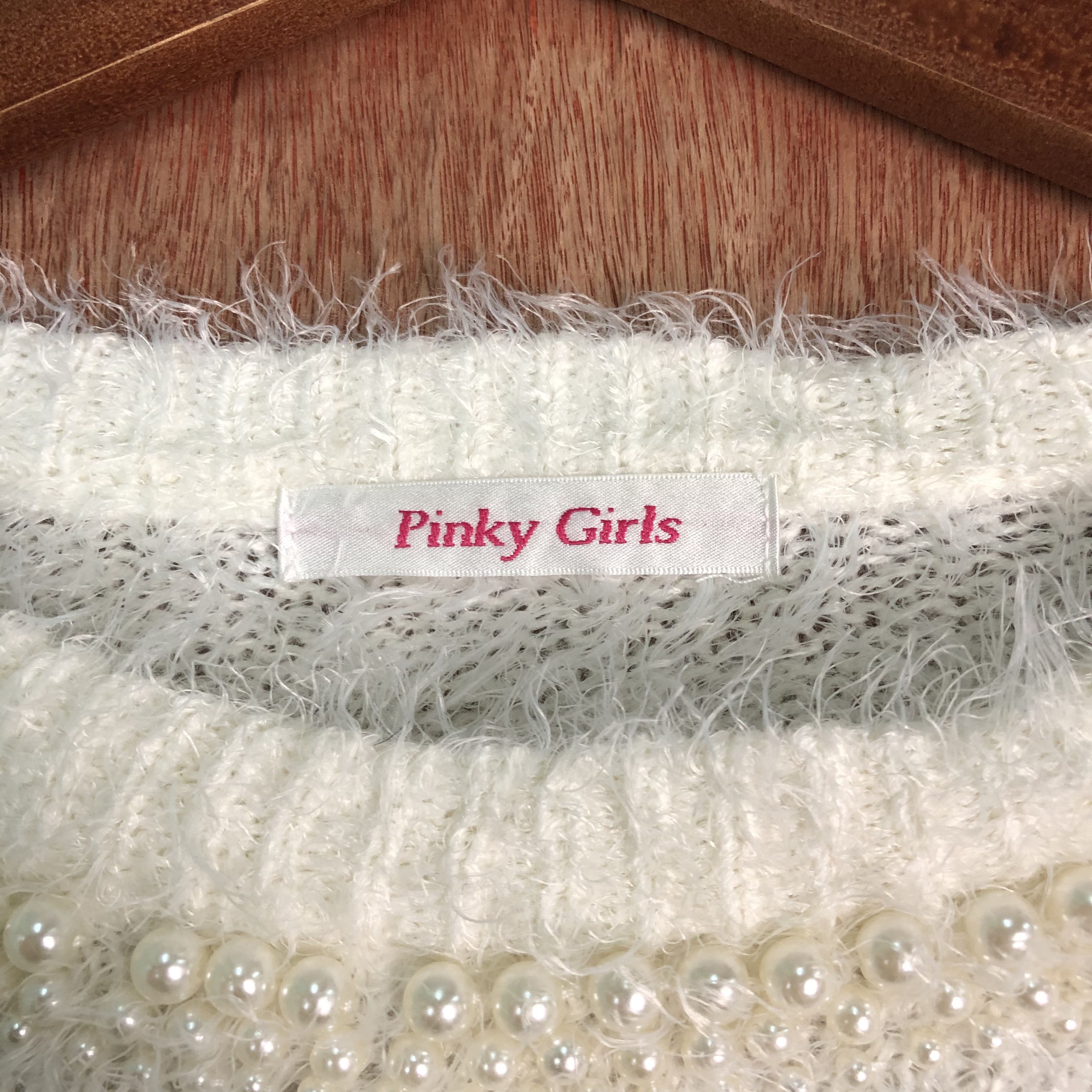 Homespun Knitwear × Japanese Brand × White's Boots Pinky Girl White Long sleeve Mohair Knitwear Size US L / EU 52-54 / 3 - 7 Thumbnail