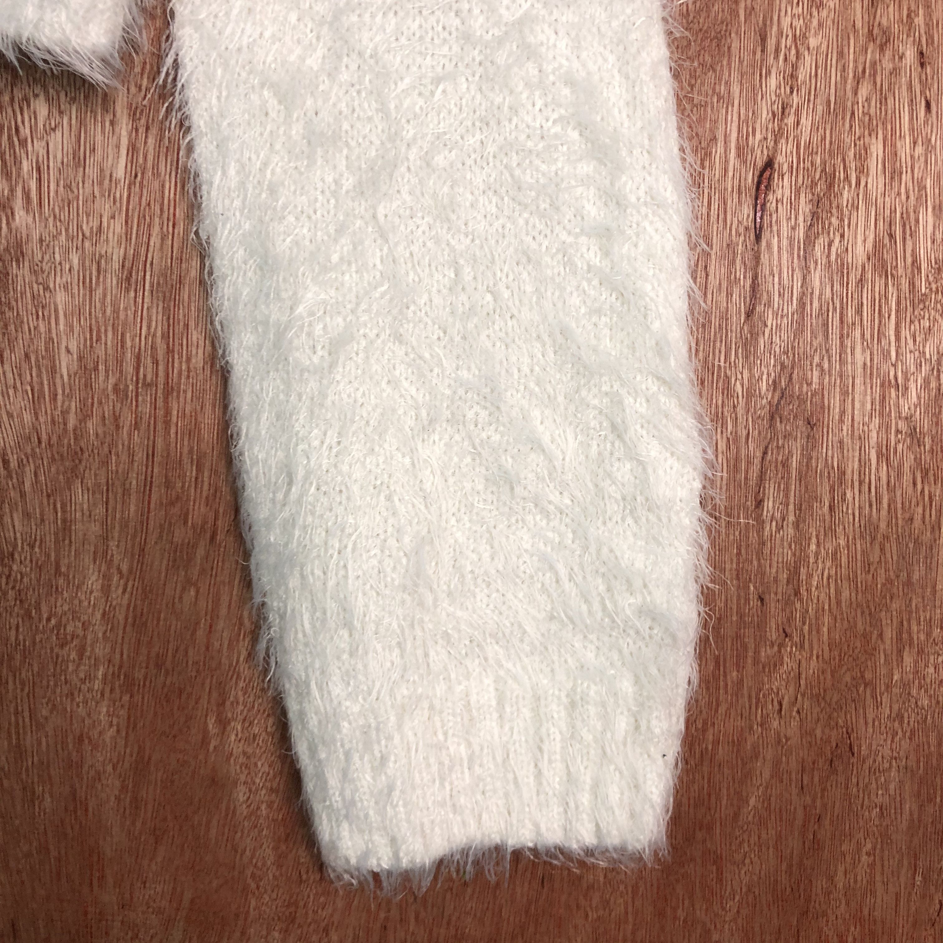Homespun Knitwear × Japanese Brand × White's Boots Pinky Girl White Long sleeve Mohair Knitwear Size US L / EU 52-54 / 3 - 3 Thumbnail