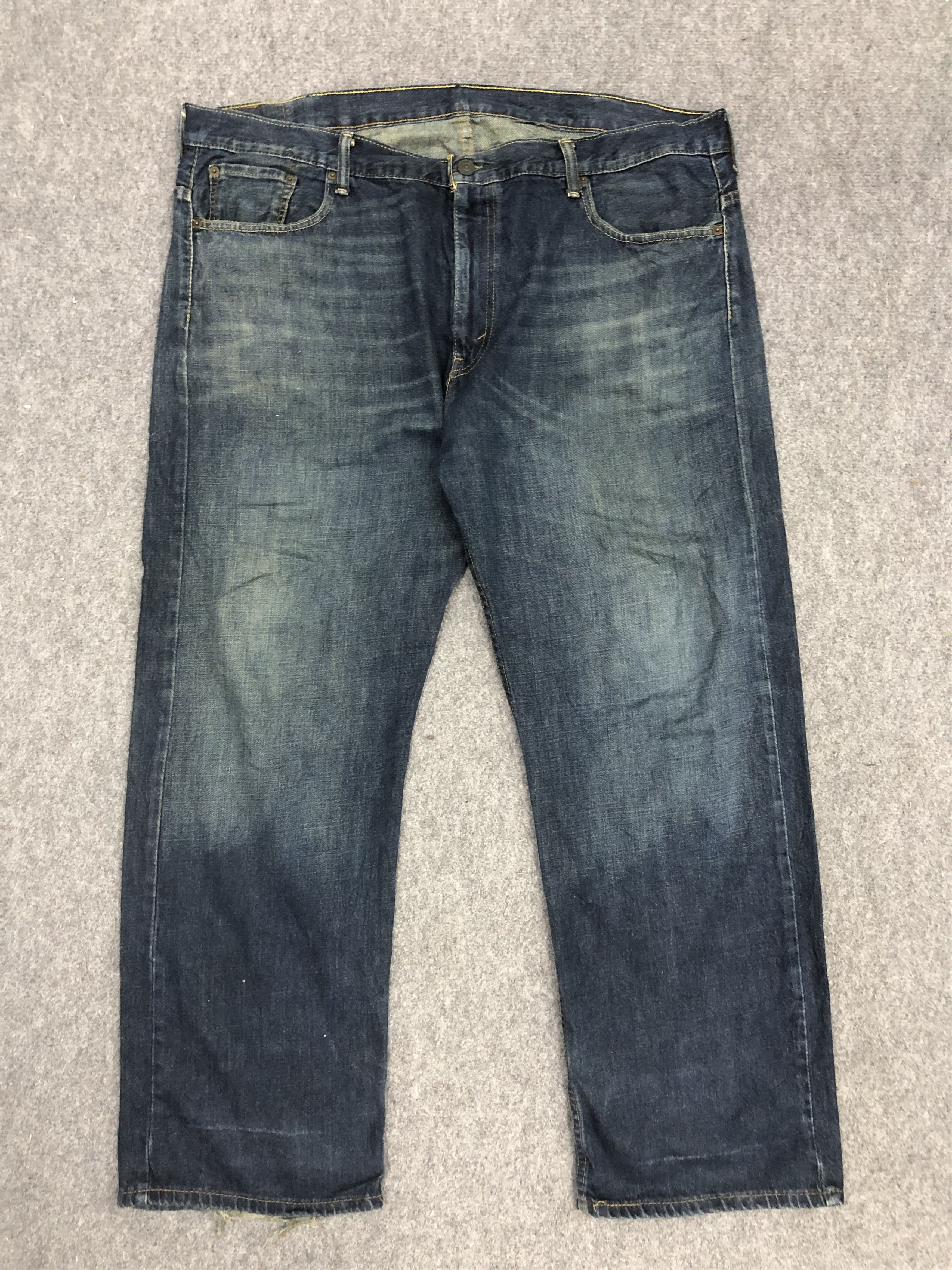 image of Levis 569 Faded Blue Jeans in Blue Denim, Men's (Size 44)