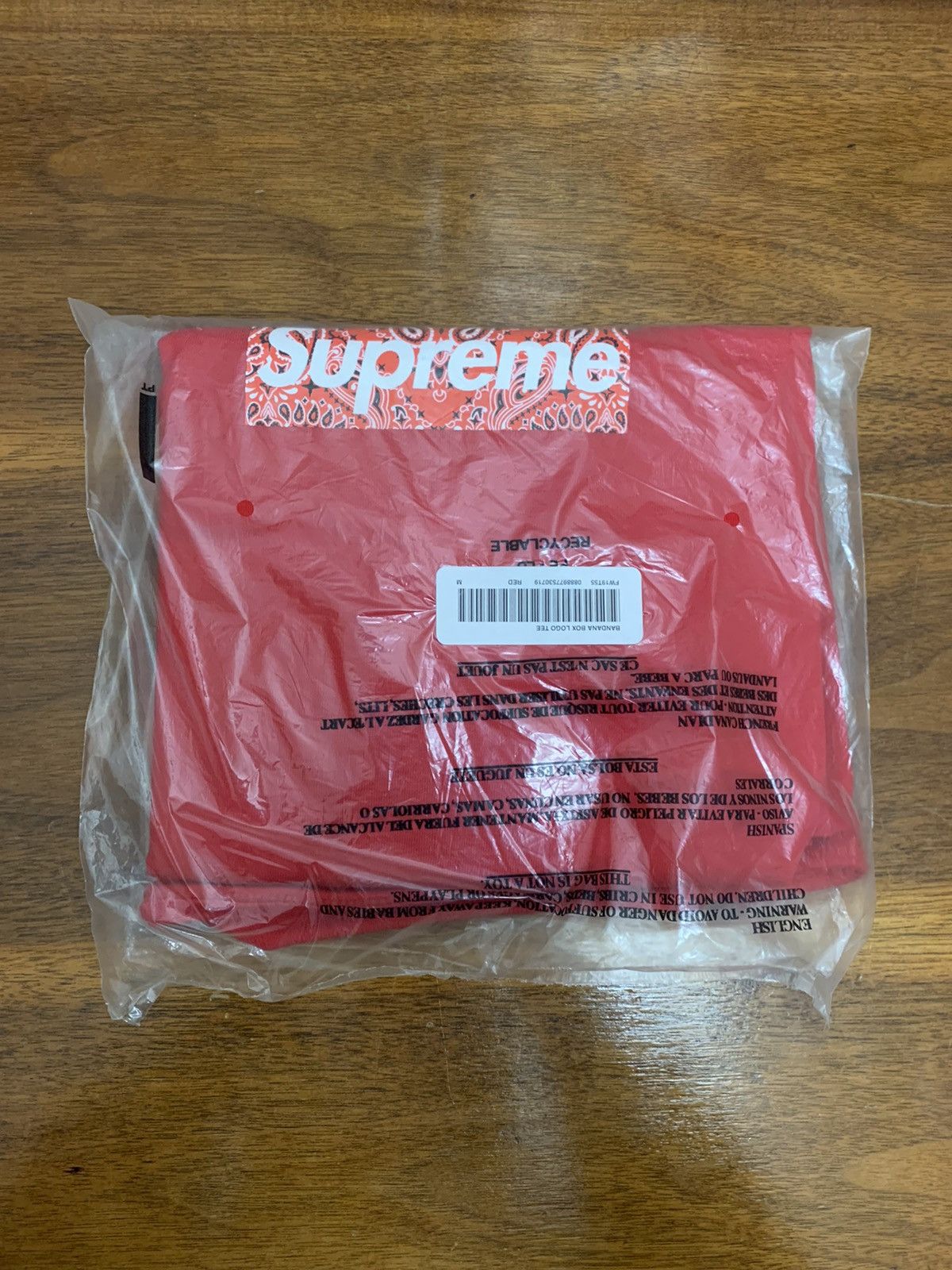 Supreme Supreme ‘Bandanna Box Logo Tee’ Red Medium Size US M / EU 48-50 / 2 - 6 Thumbnail