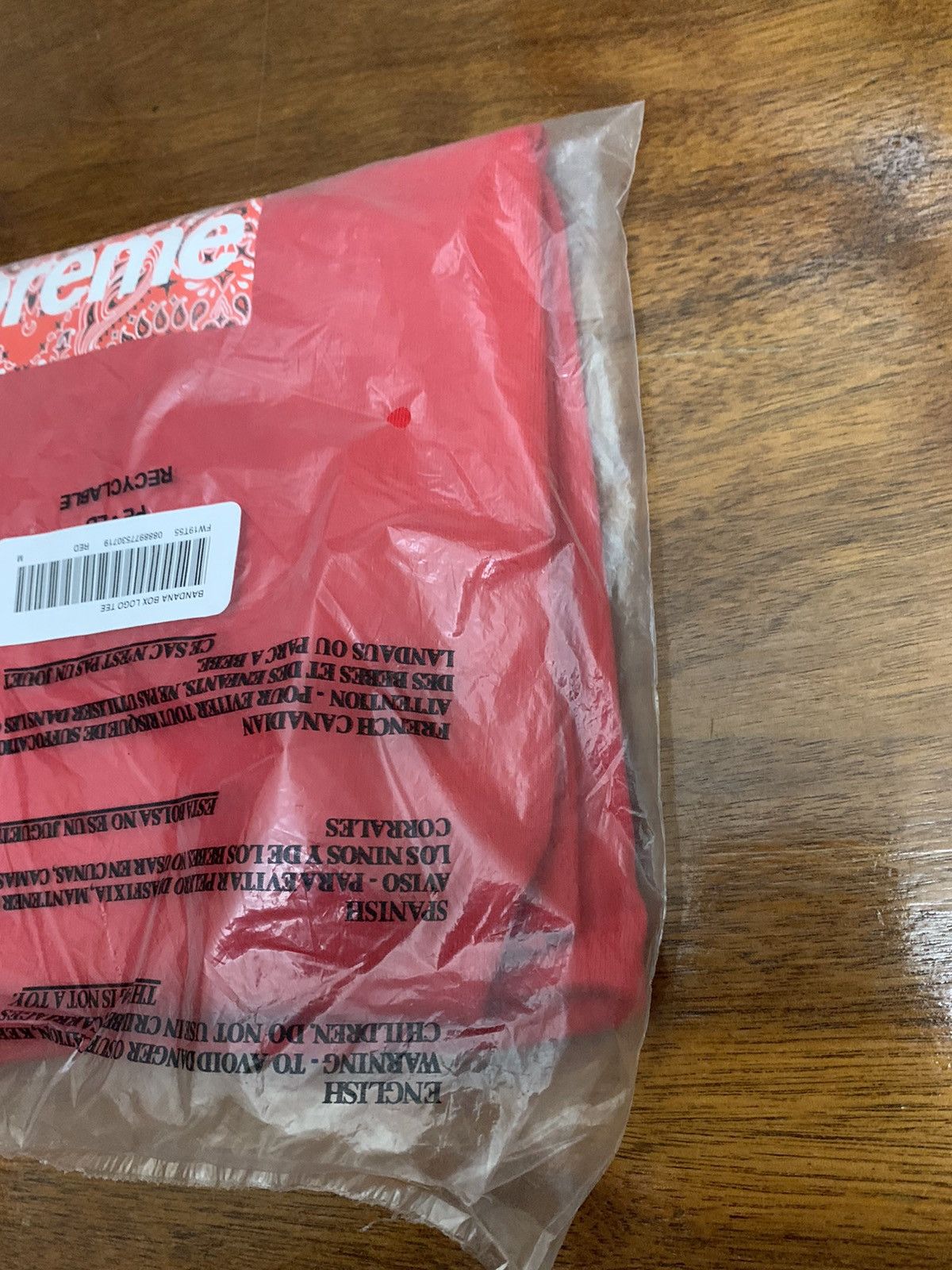 Supreme Supreme ‘Bandanna Box Logo Tee’ Red Medium Size US M / EU 48-50 / 2 - 9 Thumbnail