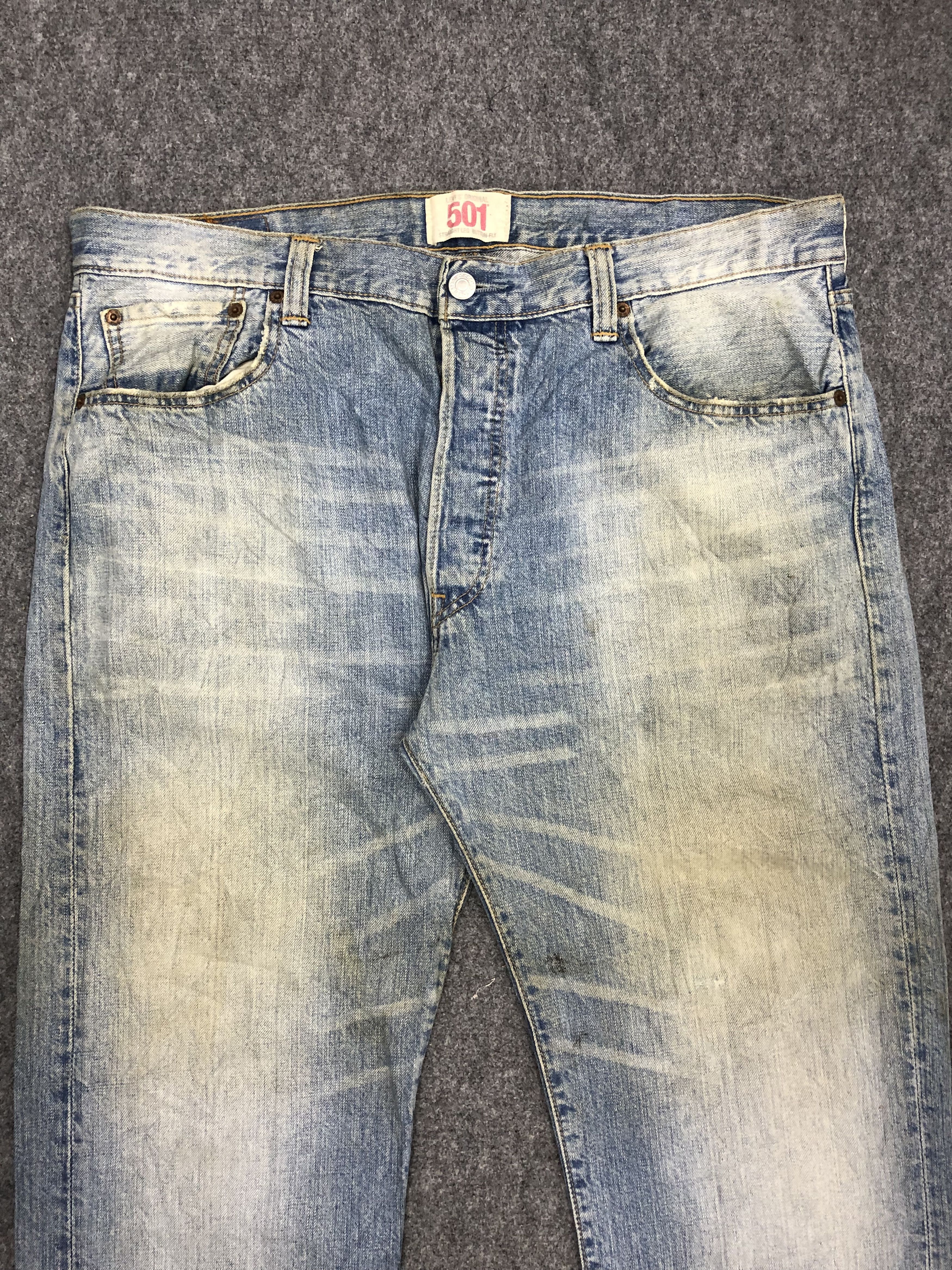 Levi's × Vintage Vintage Levis 501 Faded Blue Jeans Size US 37 - 2 Thumbnail