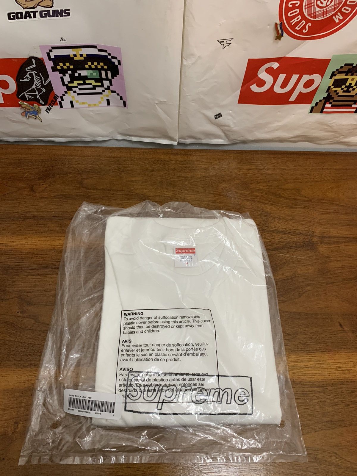 image of ‘Kaws Chalk Box Logo Tee’ White Medium, Men's