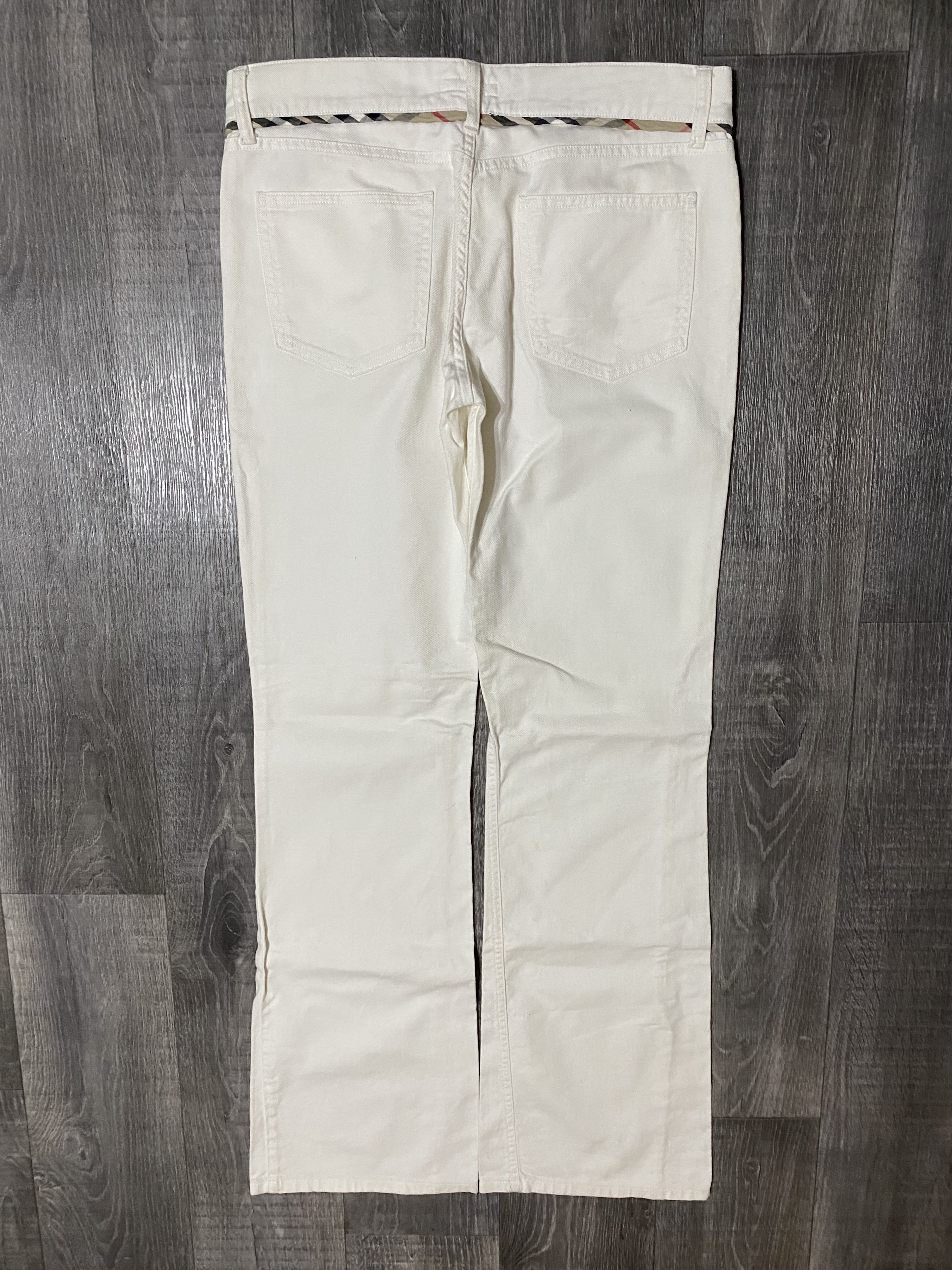 Burberry Women's Burberry London White Flared Jeans Denim Nova Check Size 28" / US 6 / IT 42 - 5 Thumbnail