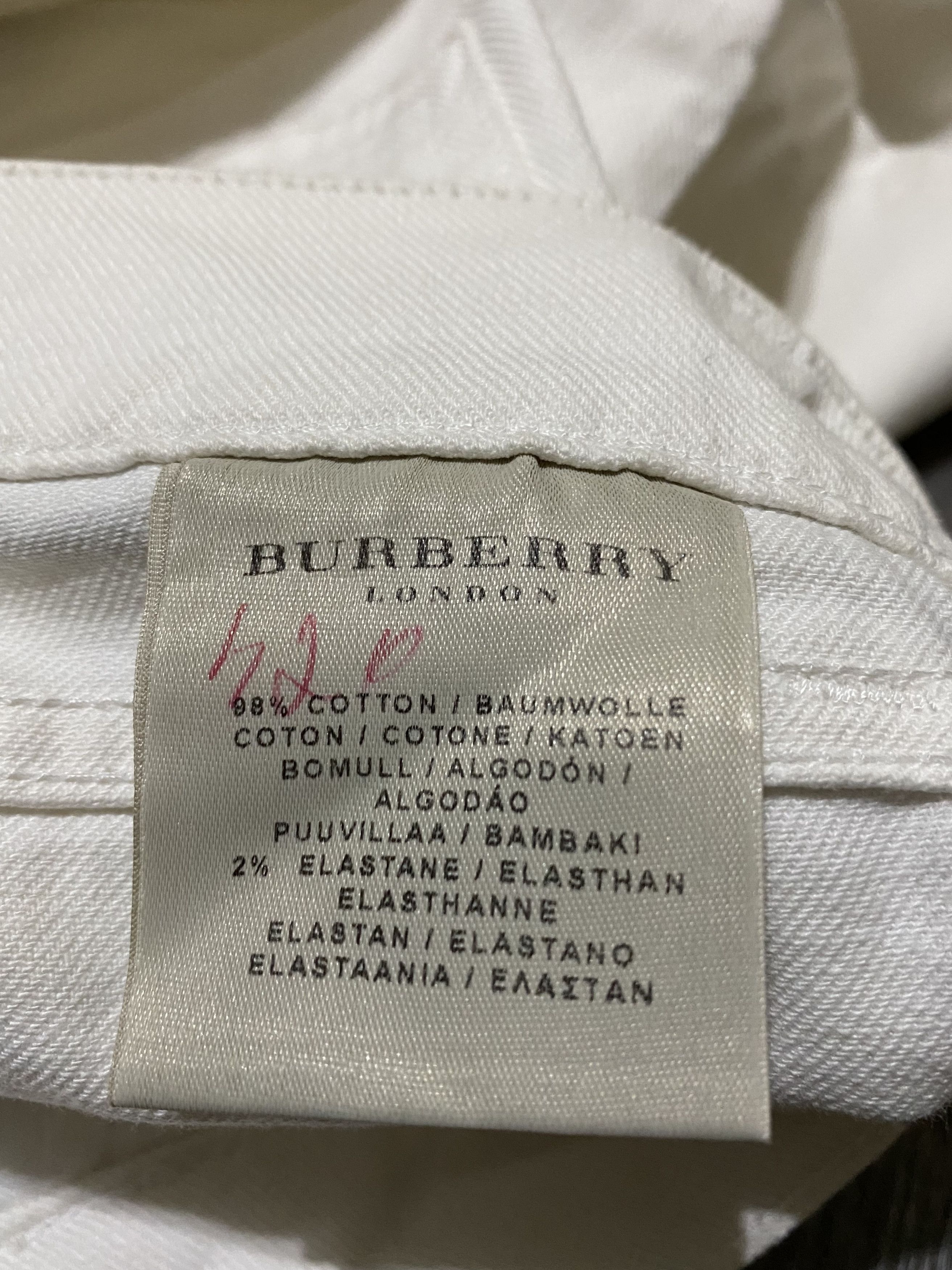 Burberry Women's Burberry London White Flared Jeans Denim Nova Check Size 28" / US 6 / IT 42 - 14 Thumbnail