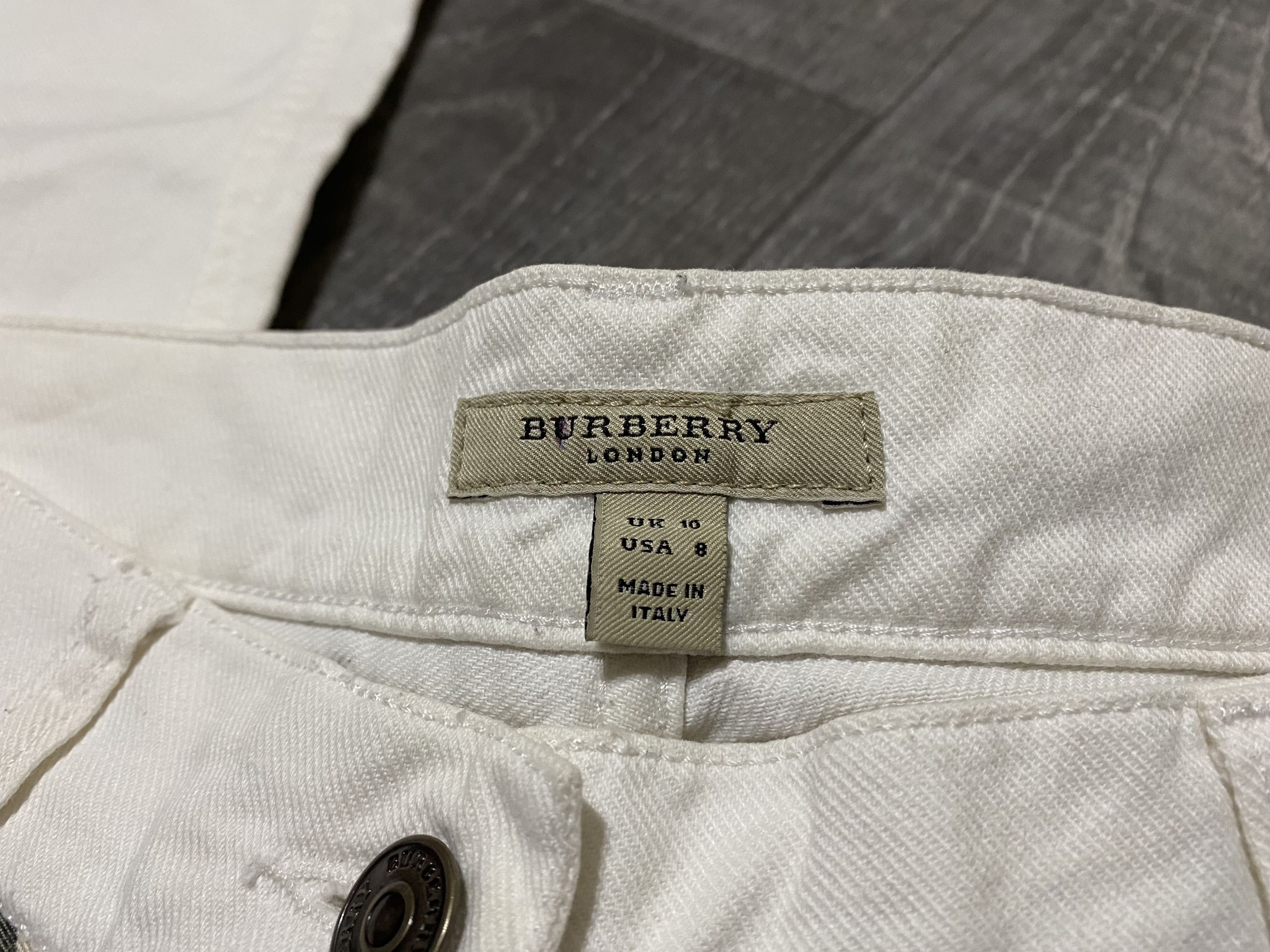 Burberry Women's Burberry London White Flared Jeans Denim Nova Check Size 28" / US 6 / IT 42 - 12 Thumbnail