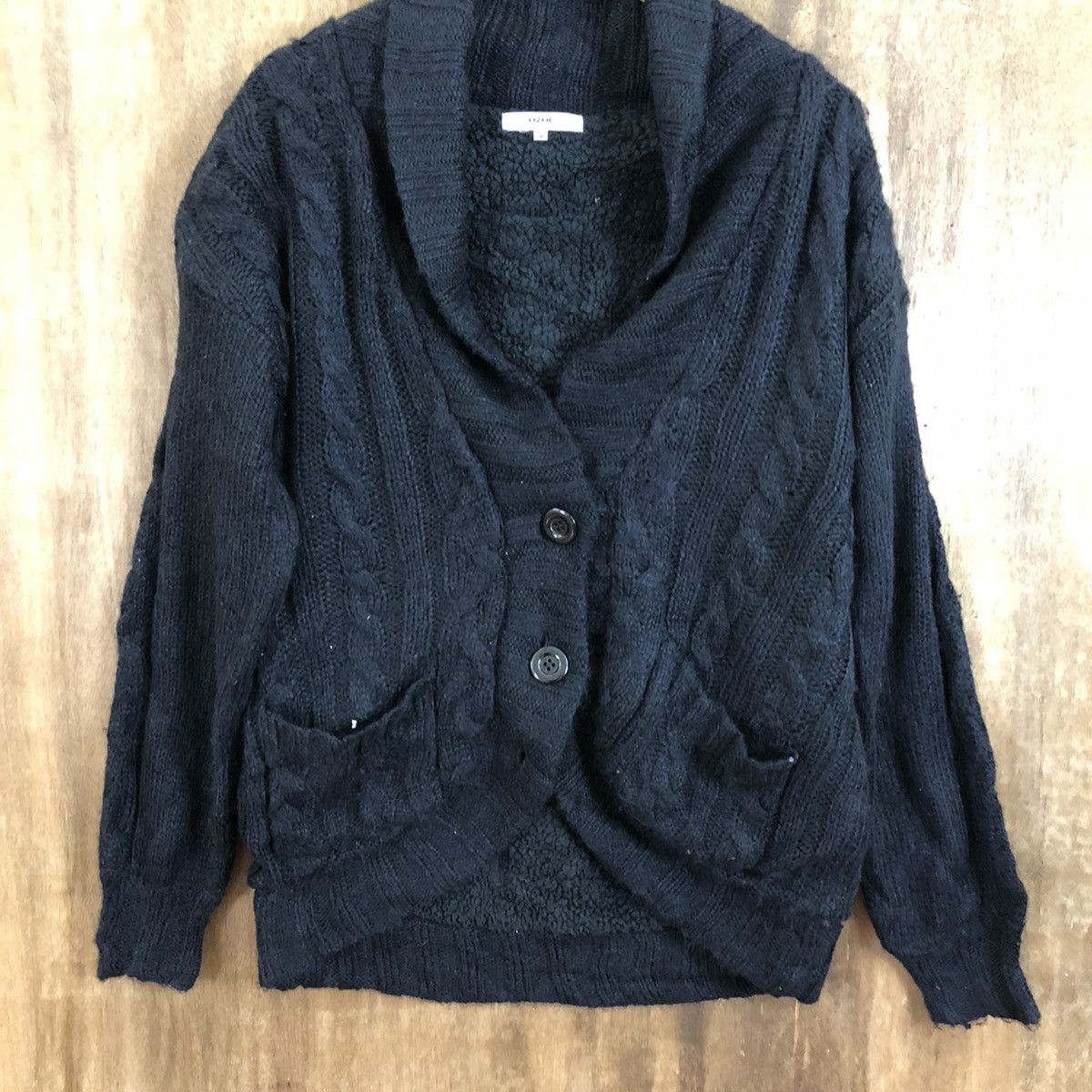 Japanese Brand Ozol Dark Blue Cardigan Knitwear #153 Size US M / EU 48-50 / 2 - 3 Thumbnail