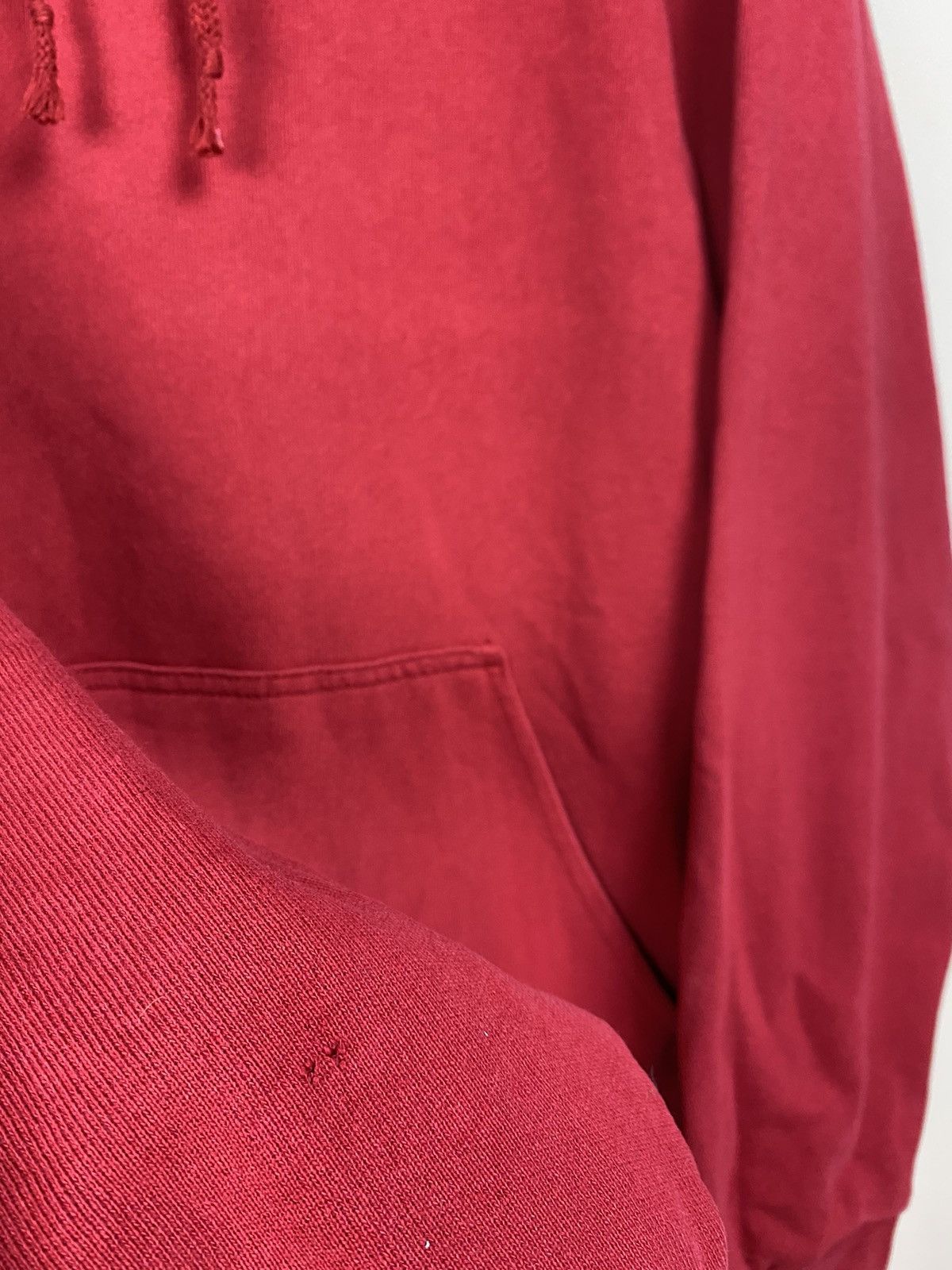 Nike × Vintage 90s Nike vintage red hoodie small swoosh sweatshirt Size US L / EU 52-54 / 3 - 6 Thumbnail