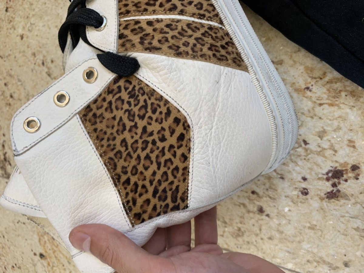 Amiri Cheetah Pony Hair White High Top Sneaker Size US 11 / EU 44 - 4 Thumbnail