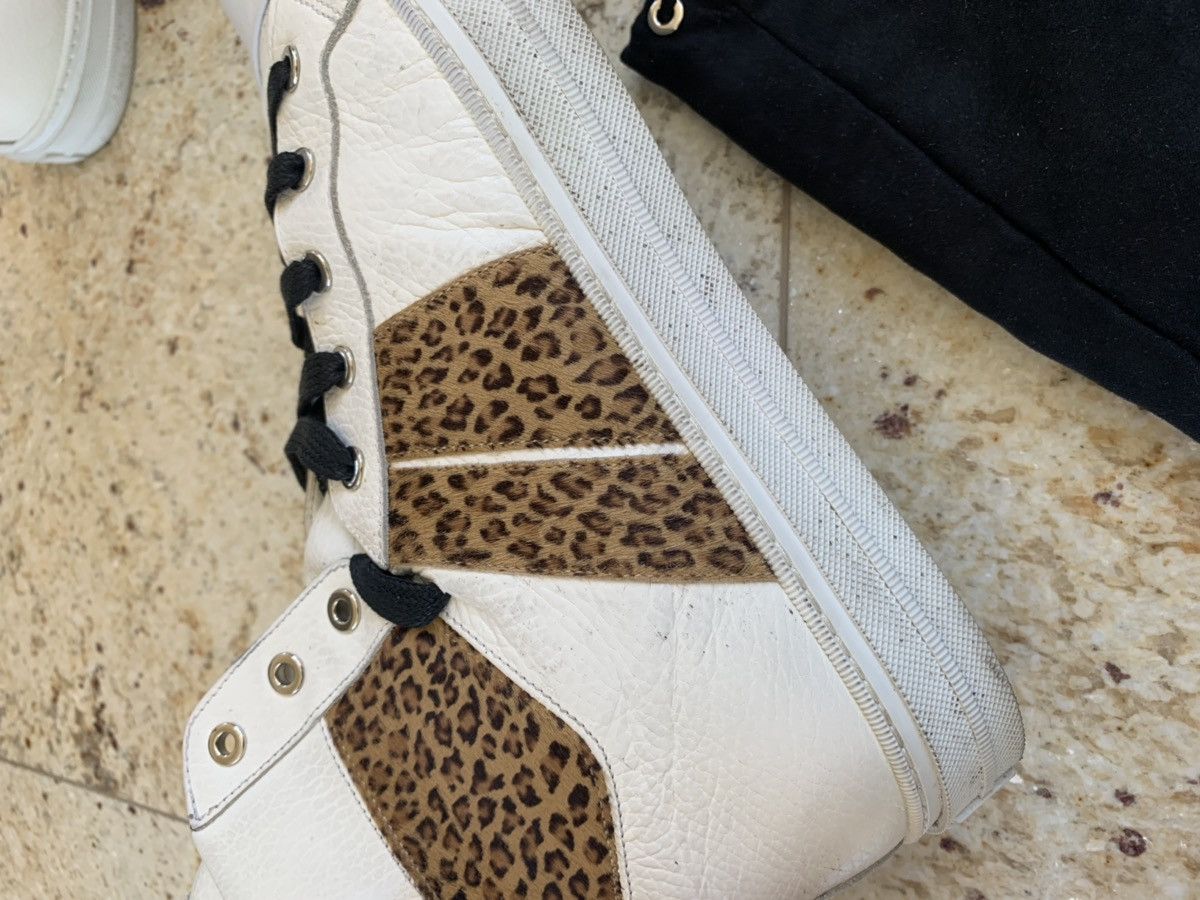 Amiri Cheetah Pony Hair White High Top Sneaker Size US 11 / EU 44 - 7 Thumbnail