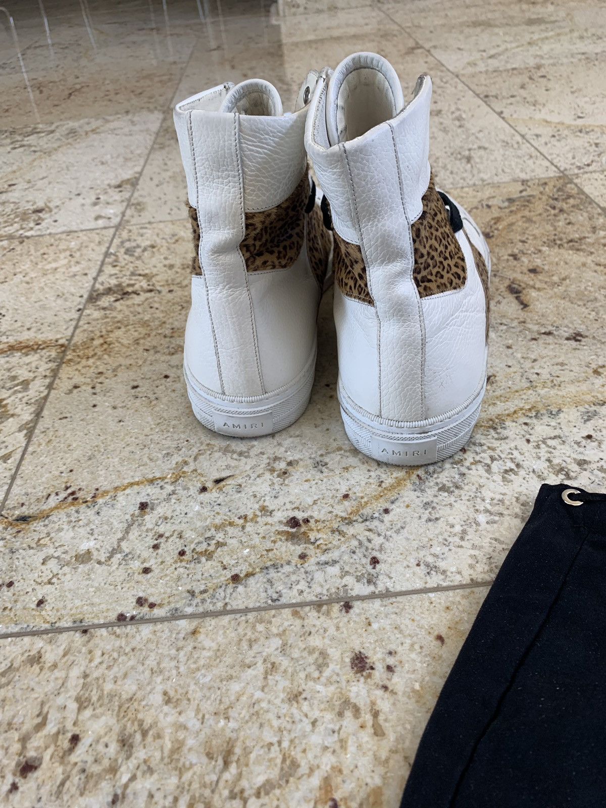 Amiri Cheetah Pony Hair White High Top Sneaker Size US 11 / EU 44 - 15 Thumbnail