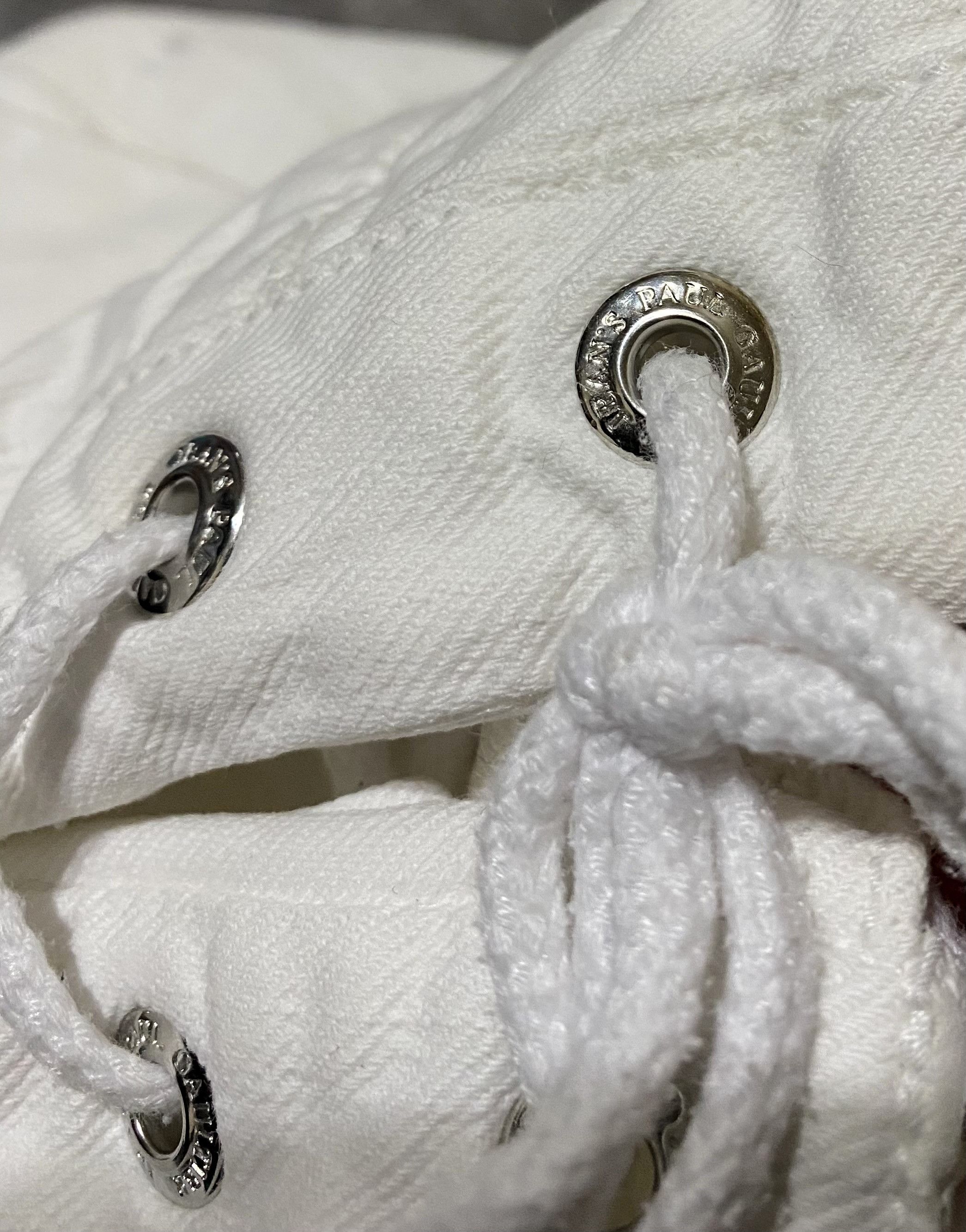 Jean Paul Gaultier Very Rare White Cotton High Waist Jeans Denim with Ropes Size 28" / US 6 / IT 42 - 8 Thumbnail