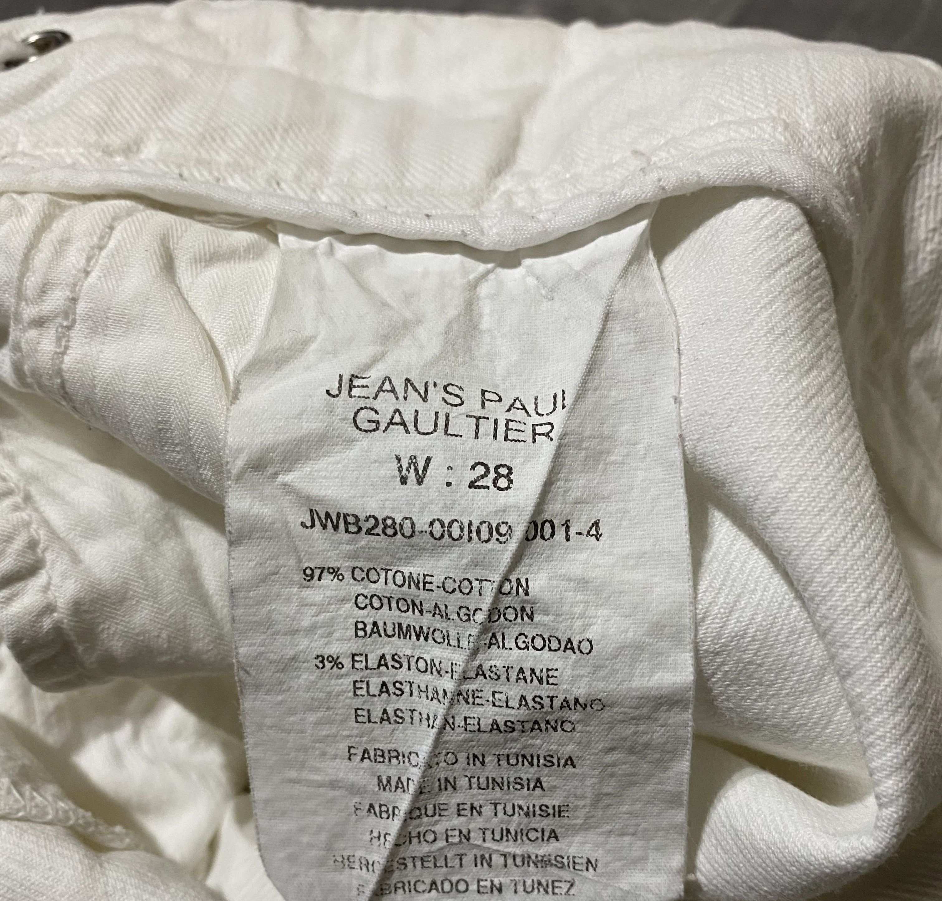 Jean Paul Gaultier Very Rare White Cotton High Waist Jeans Denim with Ropes Size 28" / US 6 / IT 42 - 11 Thumbnail