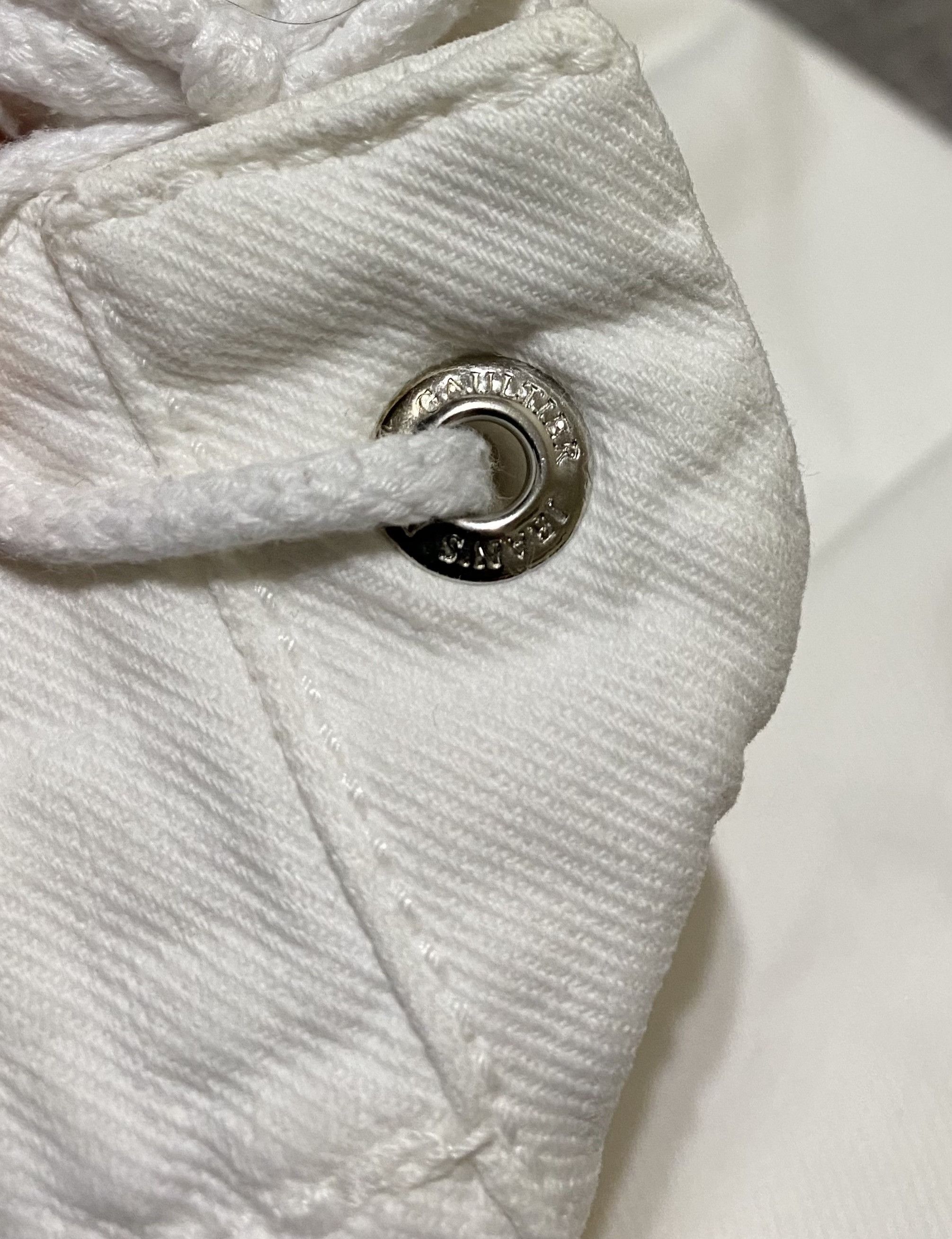 Jean Paul Gaultier Very Rare White Cotton High Waist Jeans Denim with Ropes Size 28" / US 6 / IT 42 - 9 Thumbnail