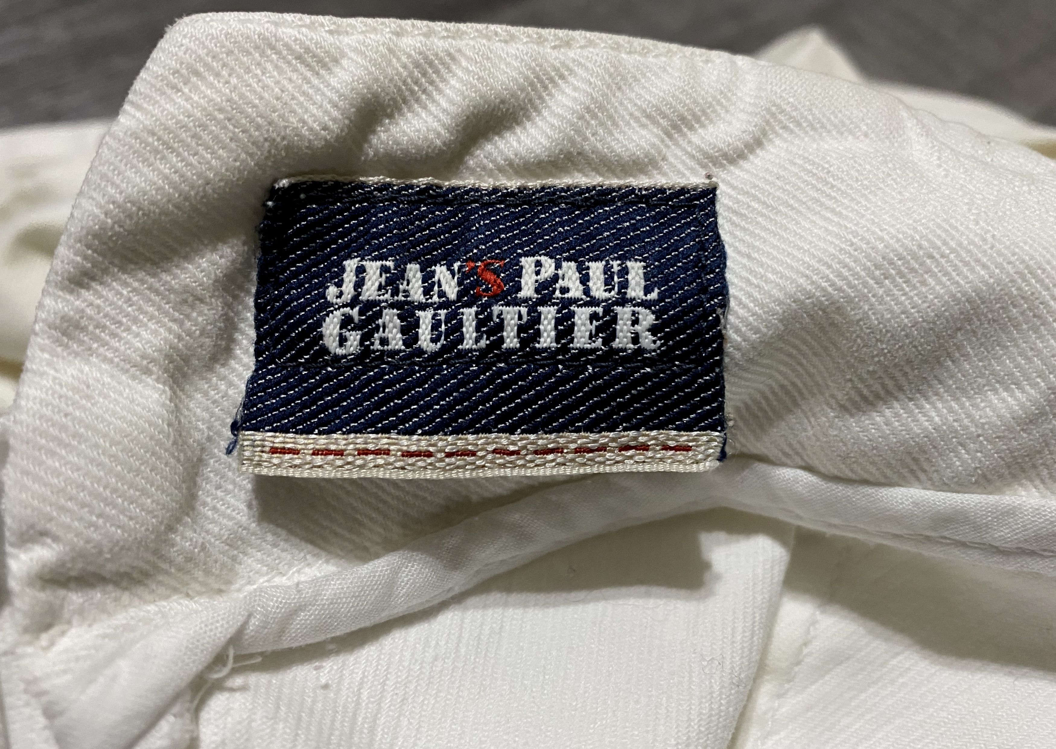 Jean Paul Gaultier Very Rare White Cotton High Waist Jeans Denim with Ropes Size 28" / US 6 / IT 42 - 10 Thumbnail