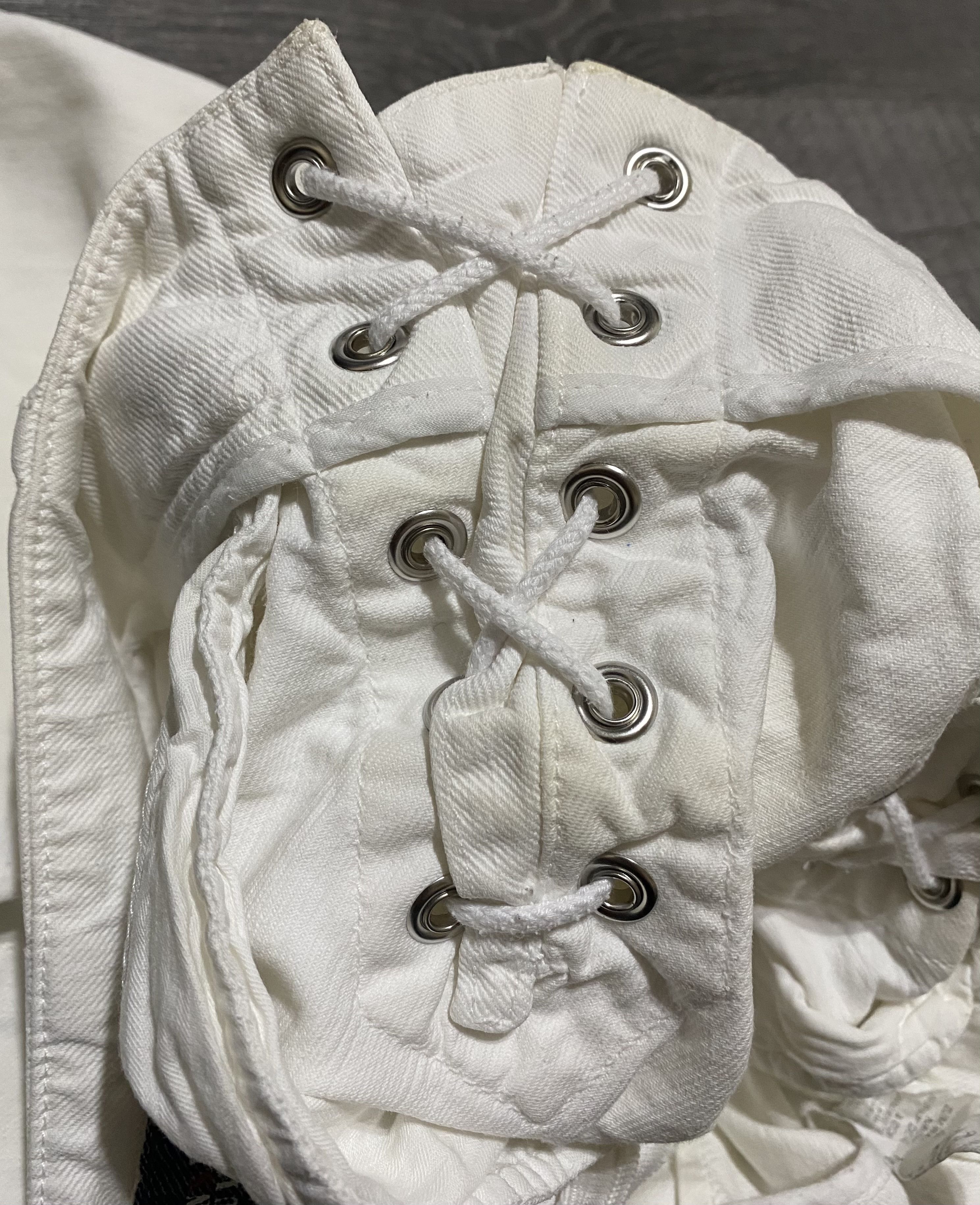 Jean Paul Gaultier Very Rare White Cotton High Waist Jeans Denim with Ropes Size 28" / US 6 / IT 42 - 7 Thumbnail