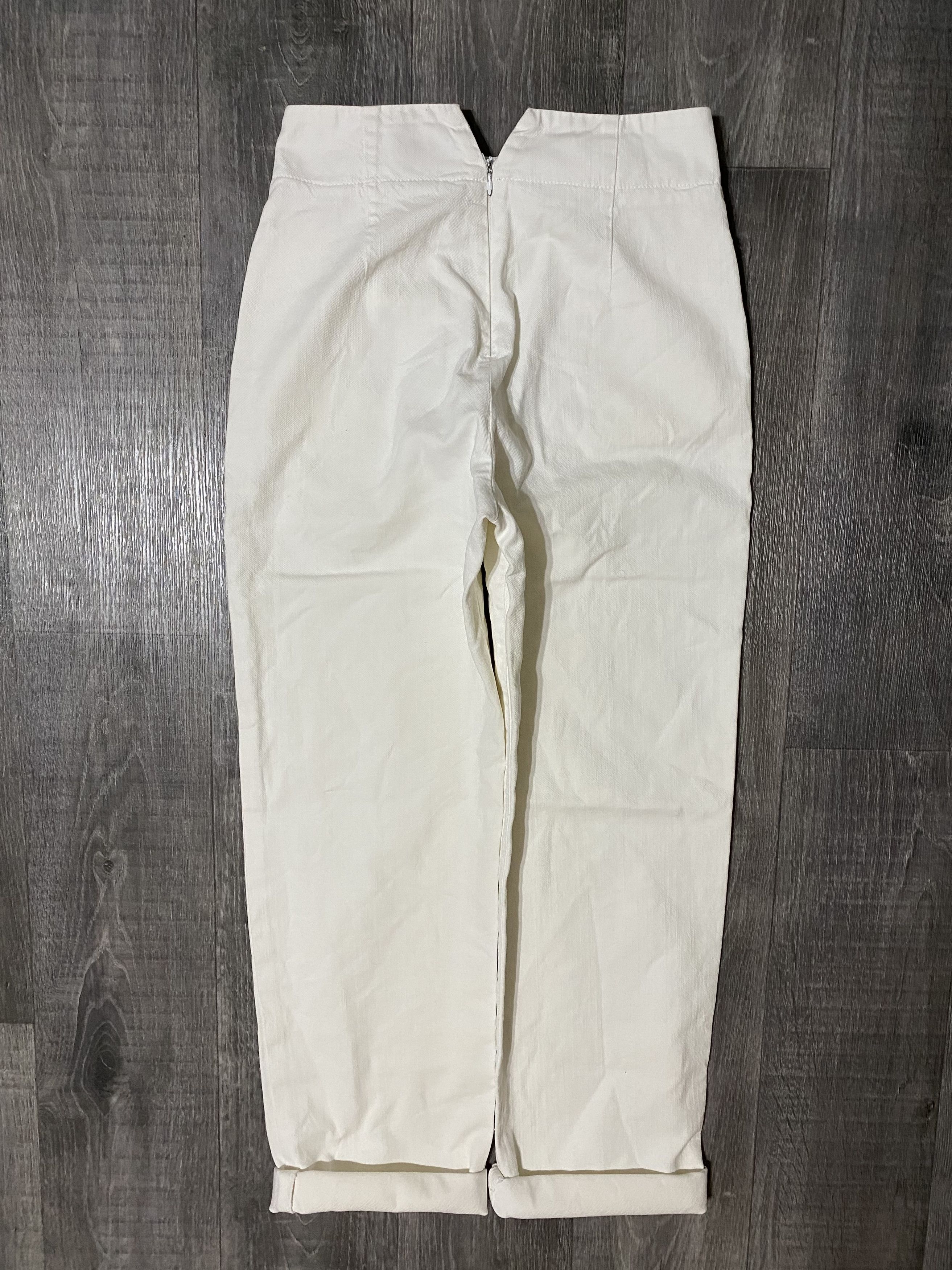 Jean Paul Gaultier Very Rare White Cotton High Waist Jeans Denim with Ropes Size 28" / US 6 / IT 42 - 3 Thumbnail