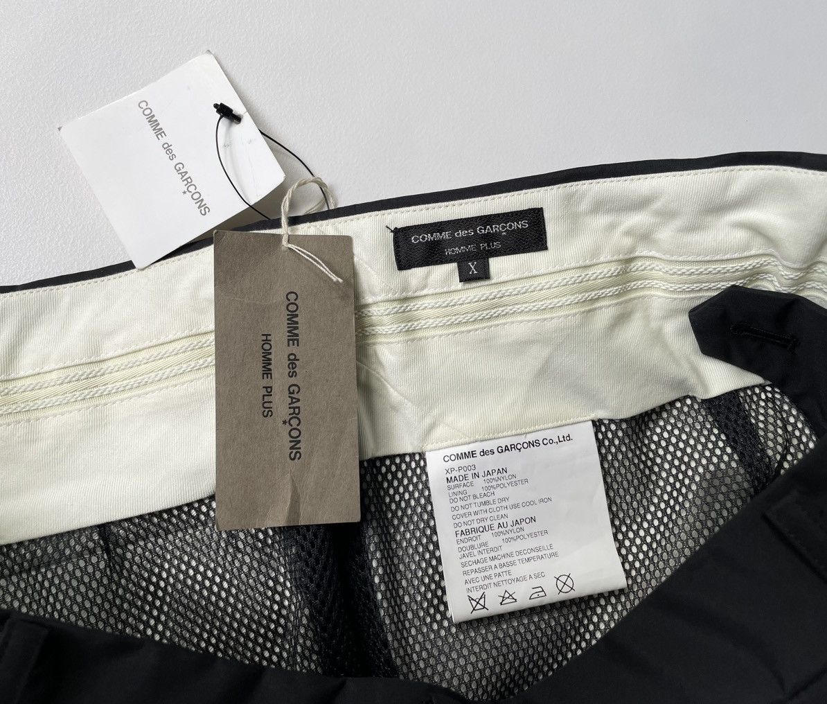 Comme des Garcons Homme Plus A/W 05 Gray Nylon Straight Leg Pants Size US 34 / EU 50 - 6 Thumbnail