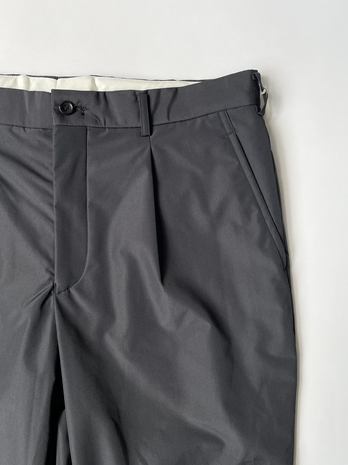 Comme des Garcons Homme Plus A/W 05 Gray Nylon Straight Leg Pants Size US 34 / EU 50 - 4 Thumbnail