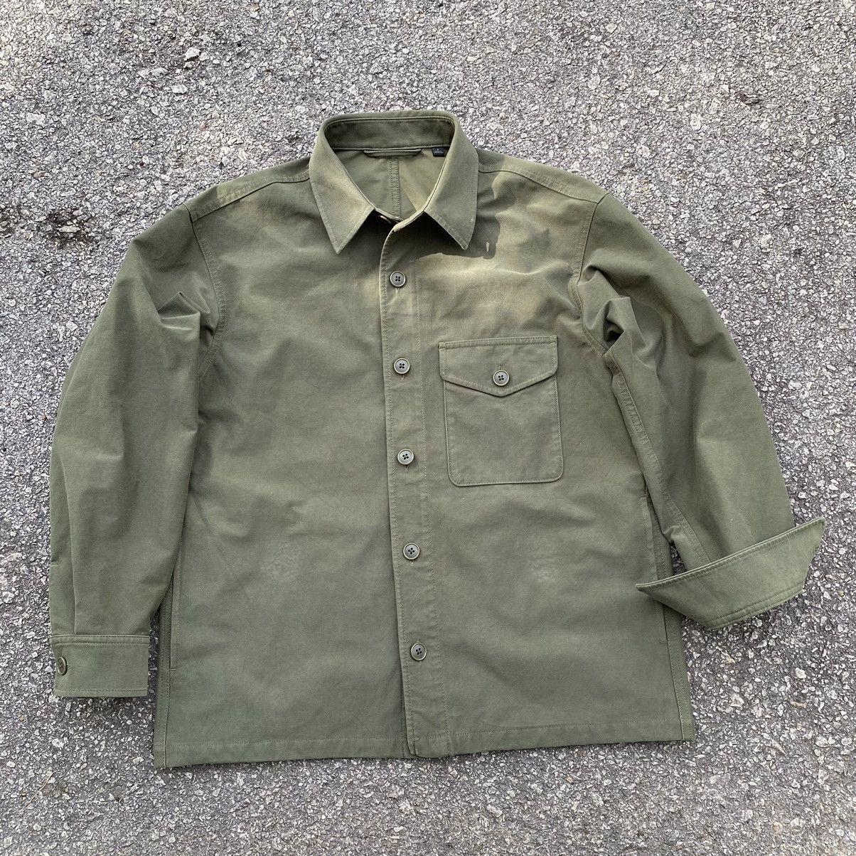 Lemaire Stand Collar Overshirt Zinc Size 44 22AW | Grailed