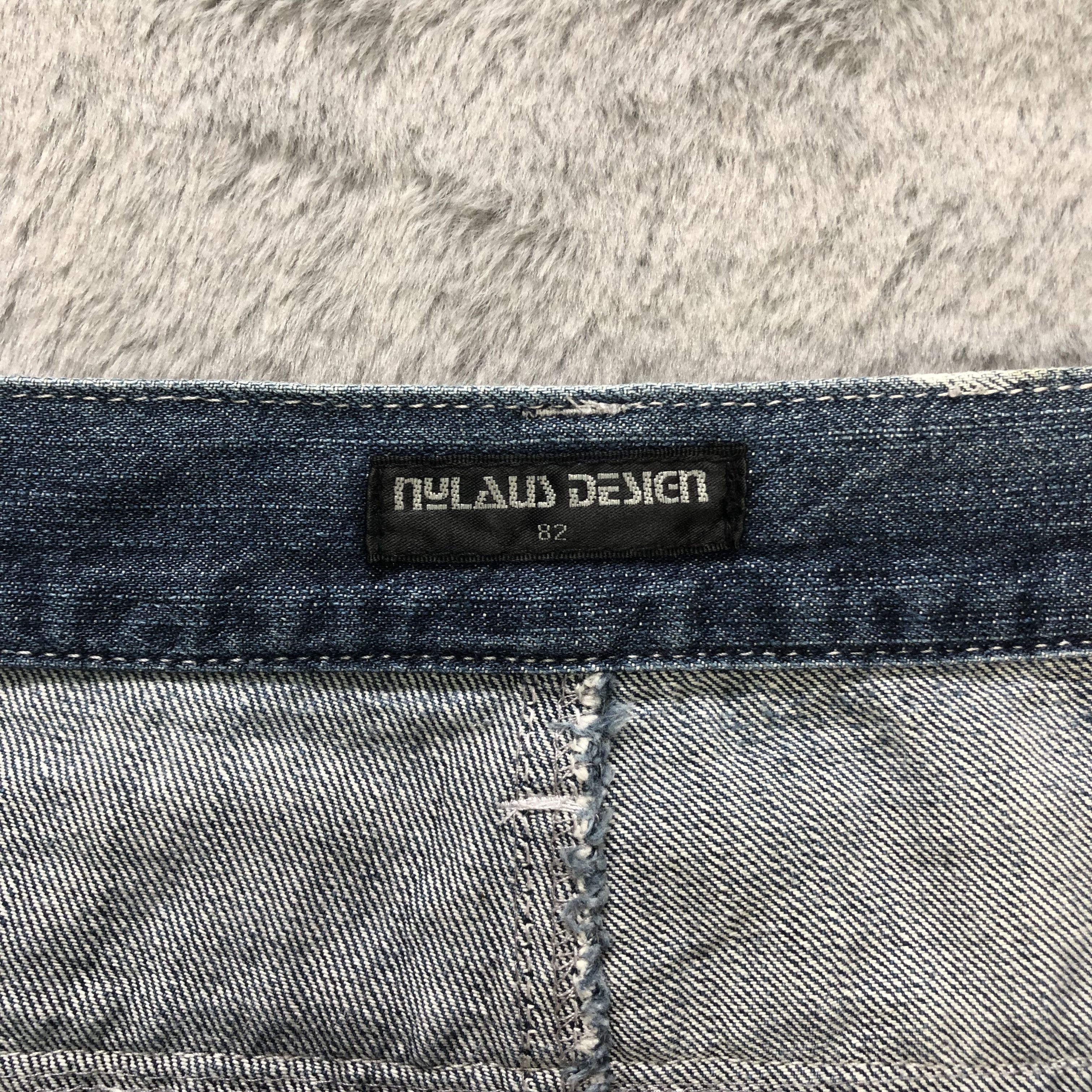 Japanese Brand 🔥NYLOUS LIMITED EDITION DOUBLE WAIST DENIM PANTS #6240-220 Size US 33 - 9 Thumbnail