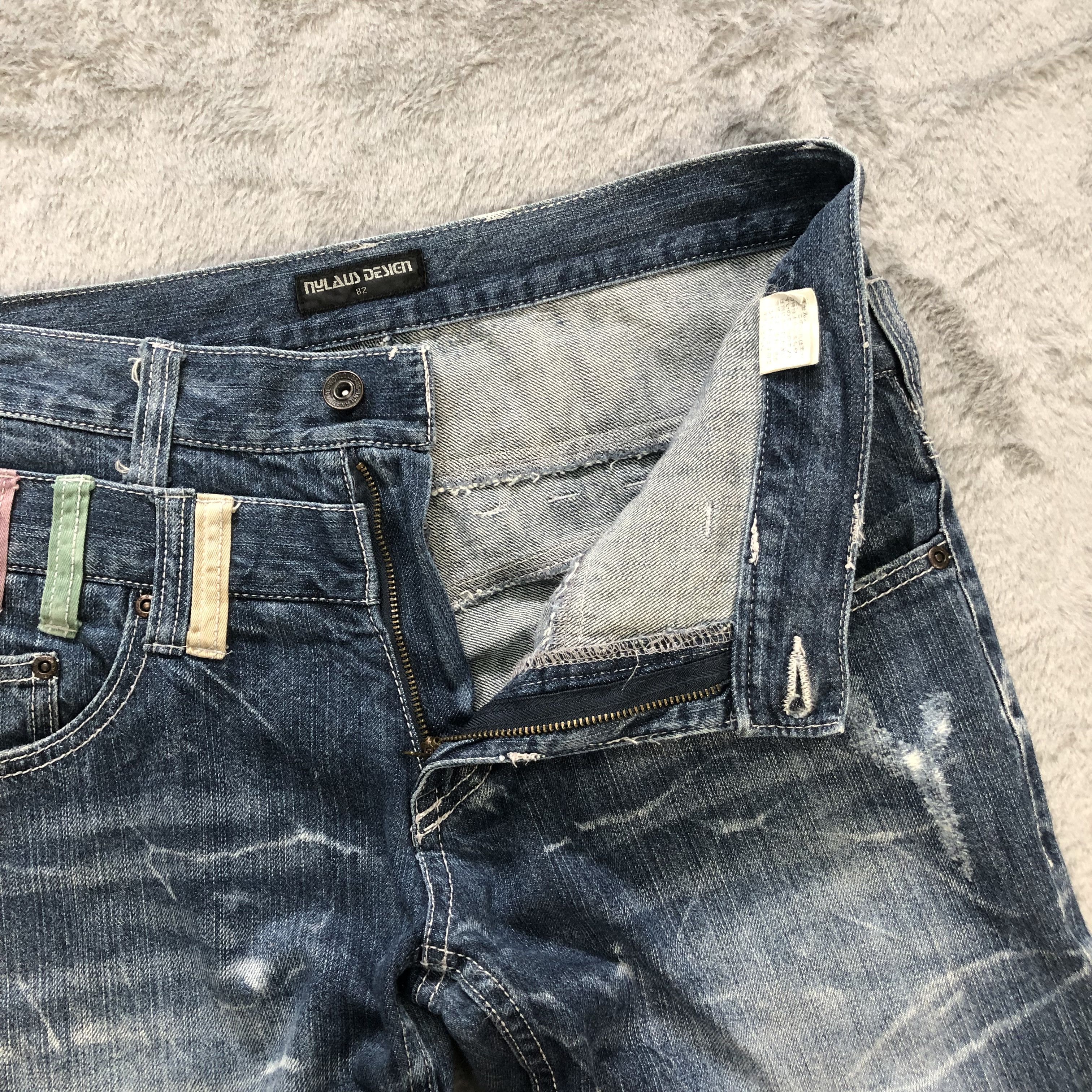 Japanese Brand 🔥NYLOUS LIMITED EDITION DOUBLE WAIST DENIM PANTS #6240-220 Size US 33 - 6 Thumbnail