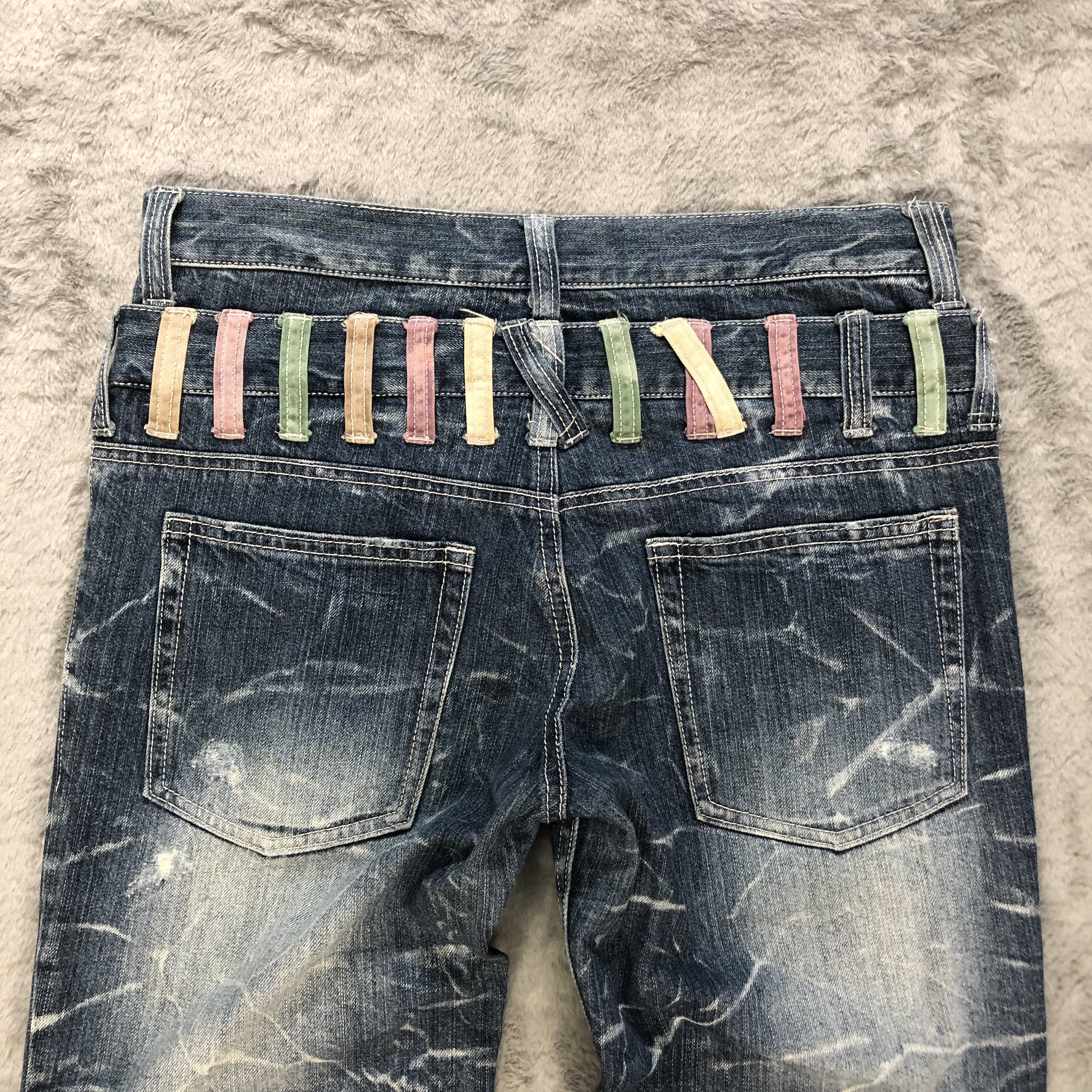 Japanese Brand 🔥NYLOUS LIMITED EDITION DOUBLE WAIST DENIM PANTS #6240-220 Size US 33 - 13 Thumbnail