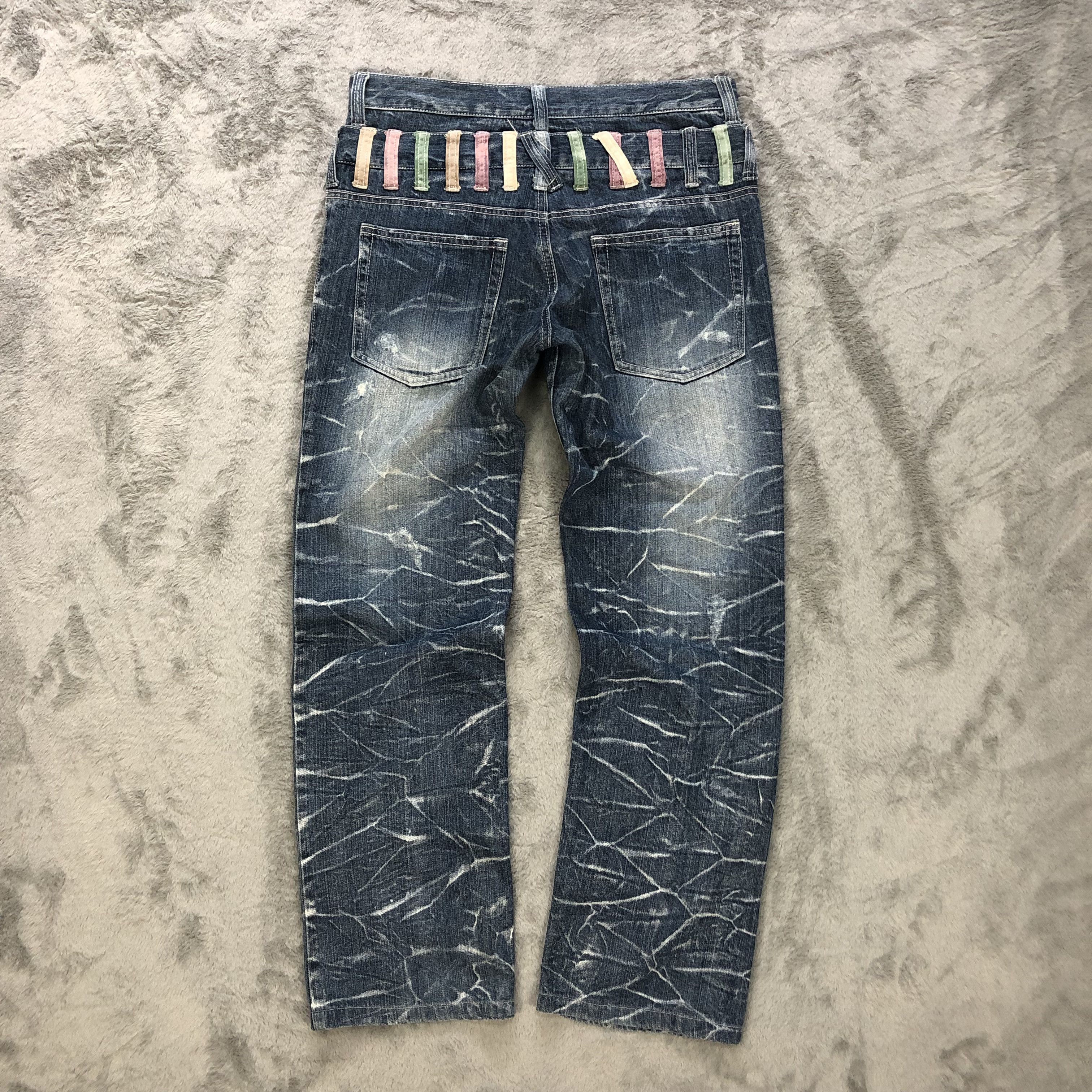 Japanese Brand 🔥NYLOUS LIMITED EDITION DOUBLE WAIST DENIM PANTS #6240-220 Size US 33 - 12 Thumbnail