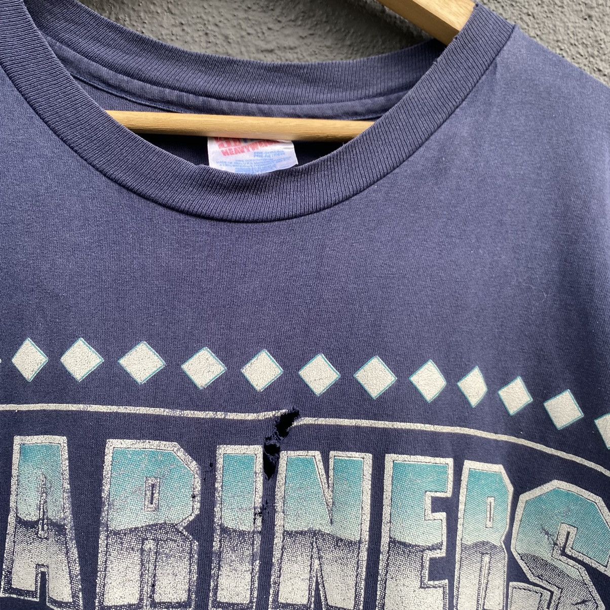 MLB Thrashed Faded Vintage 90s Mariners Seattle ERD GRUNGE TEE Size US XL / EU 56 / 4 - 4 Thumbnail