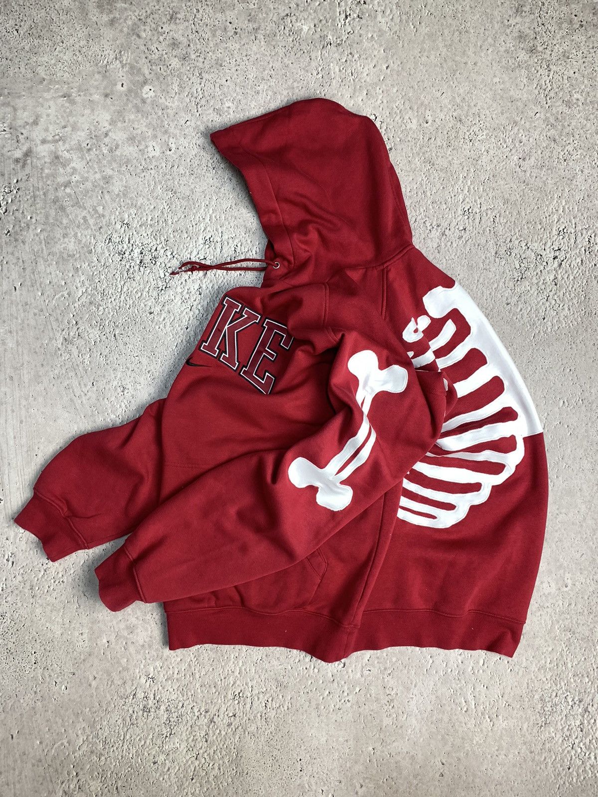 Red Skeleton Sweater Y2k Grunge Jacket Women Y2k Zip Up Hoodies