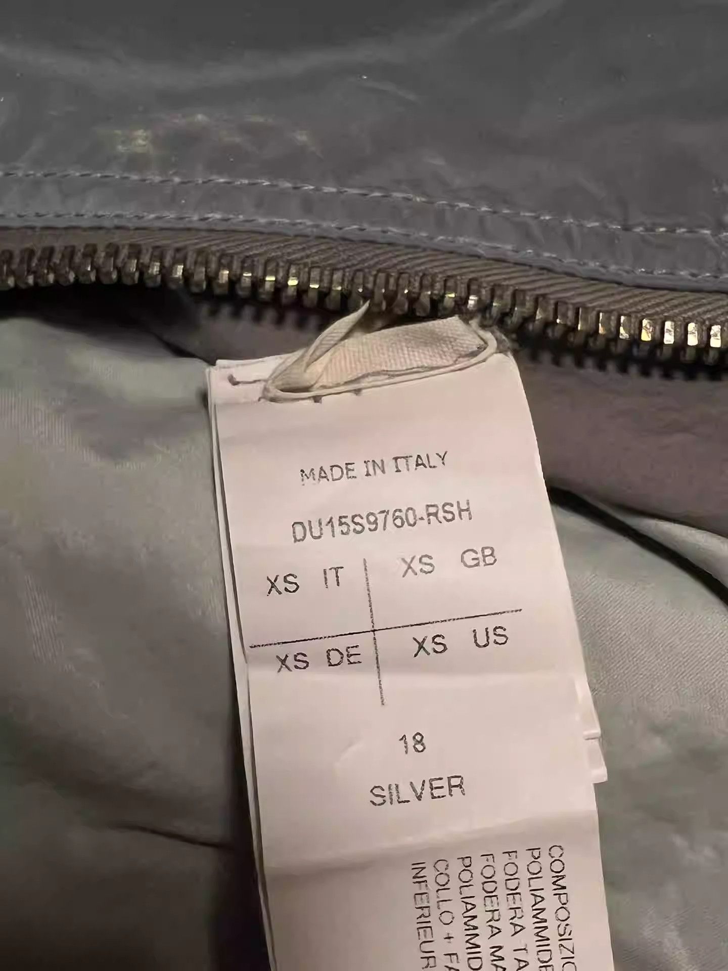 Rick Owens 3M reflective coated nylon MA-1 pilot jacket