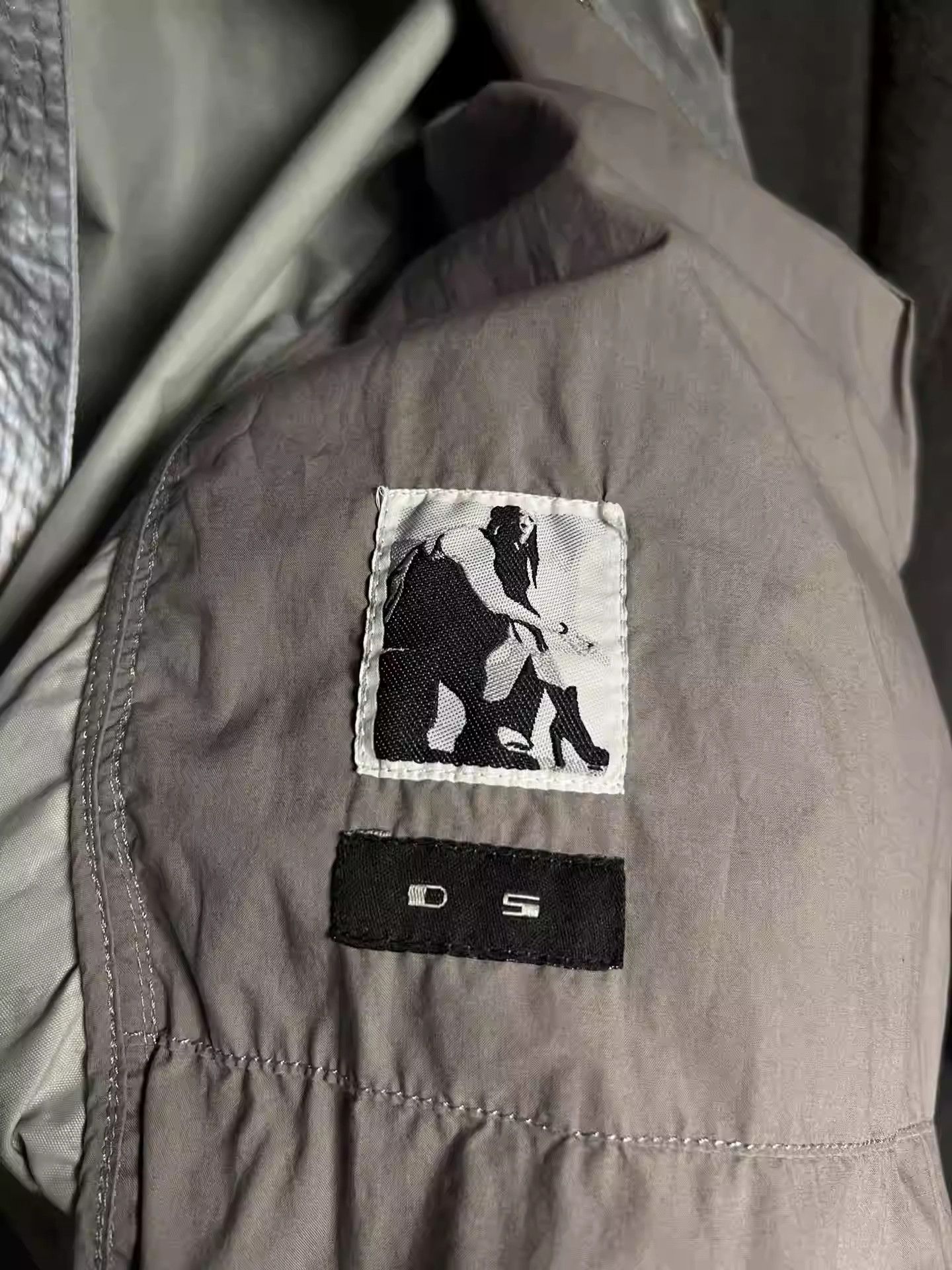 Rick Owens 3M reflective coated nylon MA-1 pilot jacket